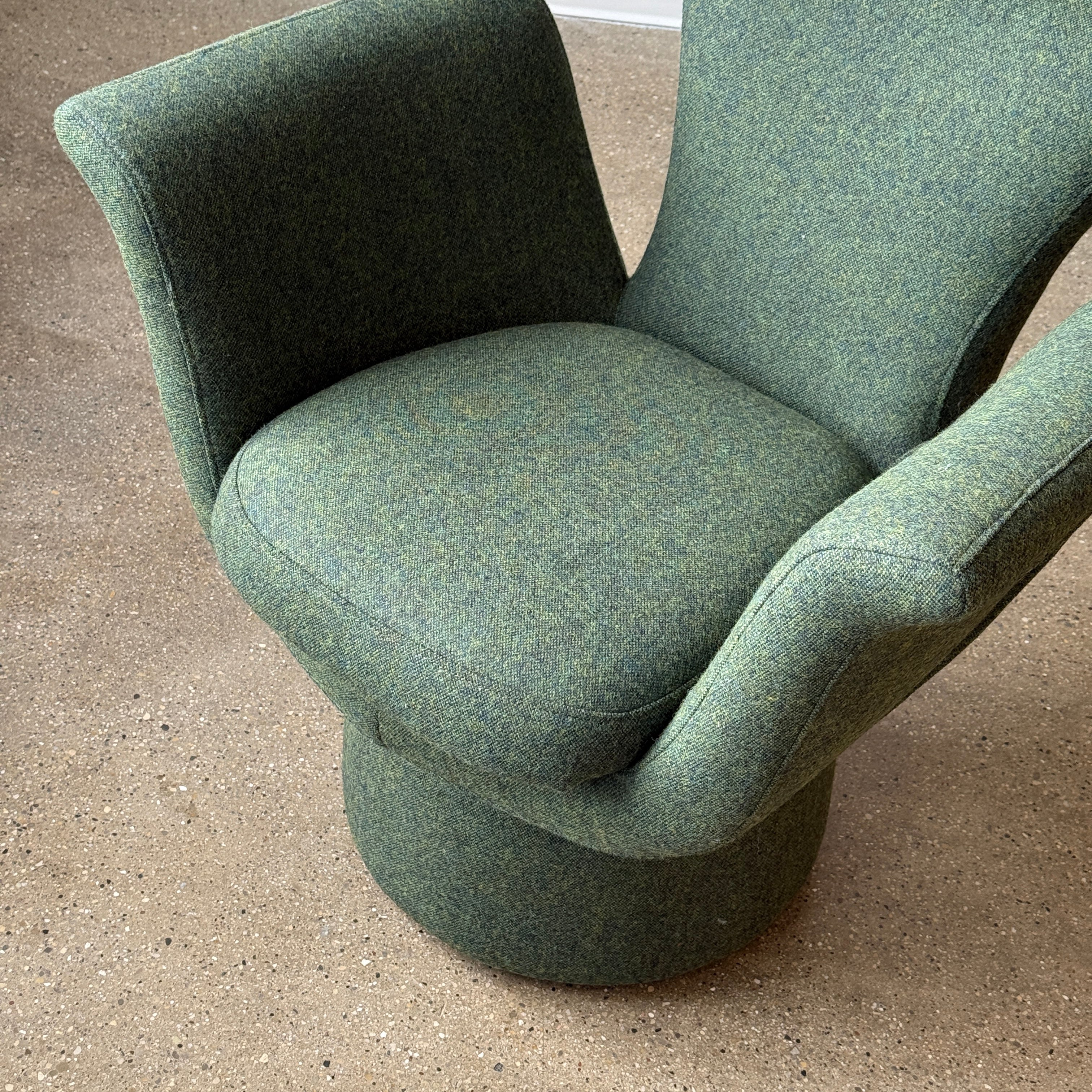 【L】postmodern chair Postmodern Flower Chairs in Green Wool – spotexclamationpoint