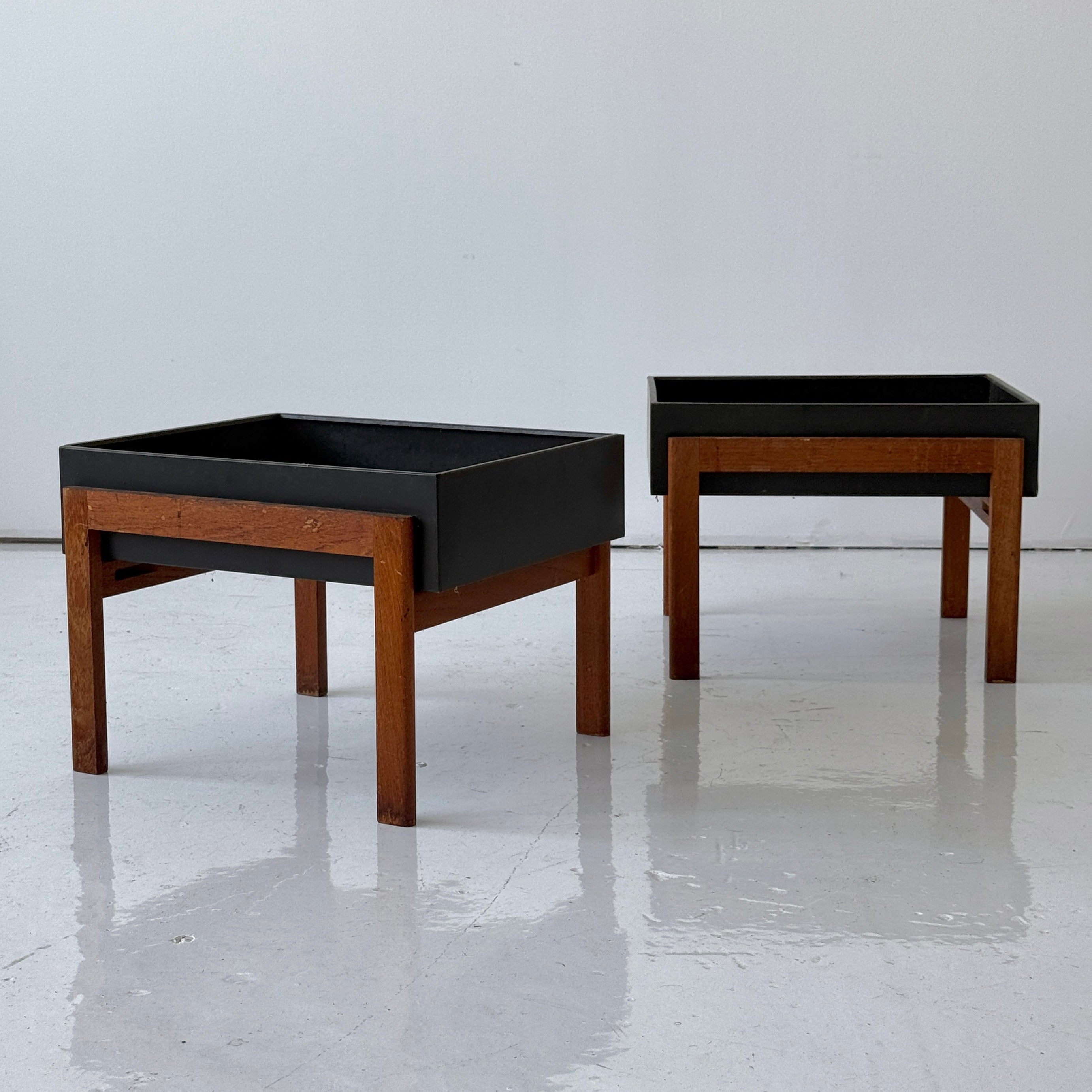 Mid Century Metal Planters