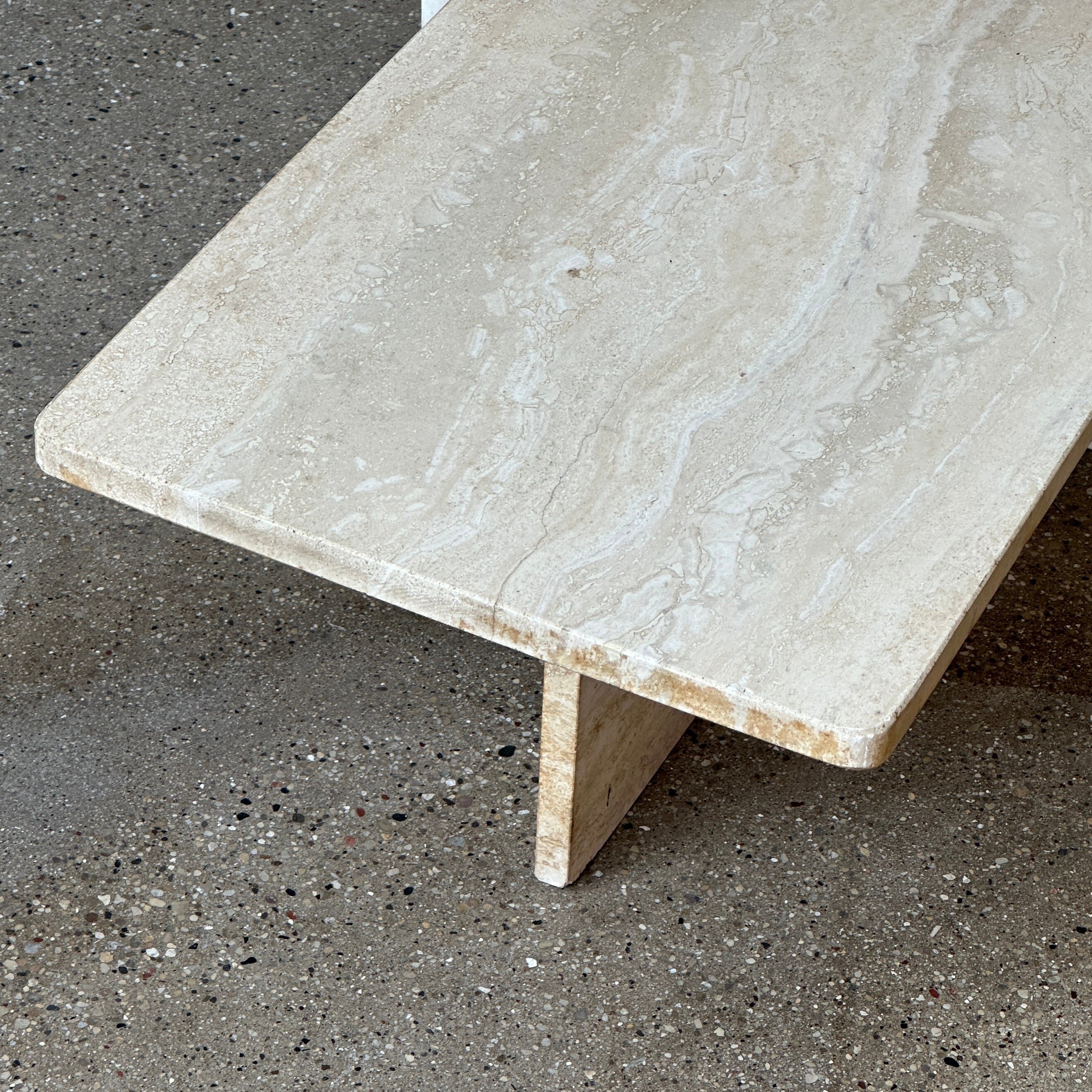 Tiered Travertine Nesting Tables