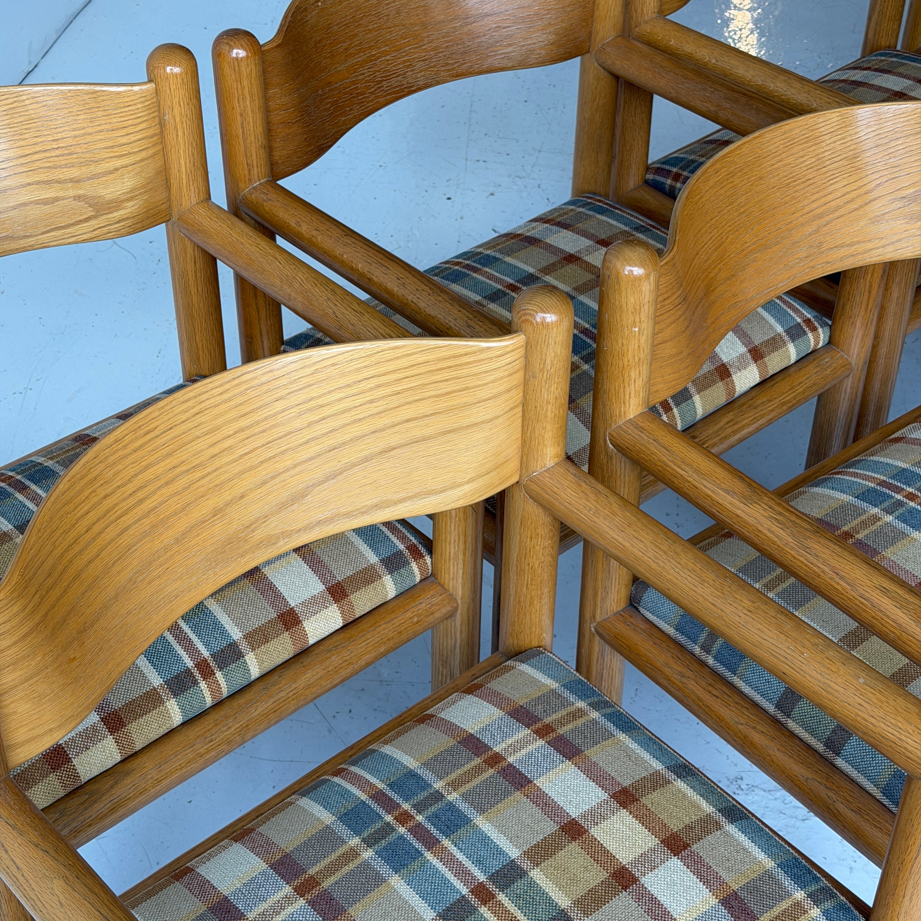 Acorn Chairs by Massimo Vignelli in Plaid