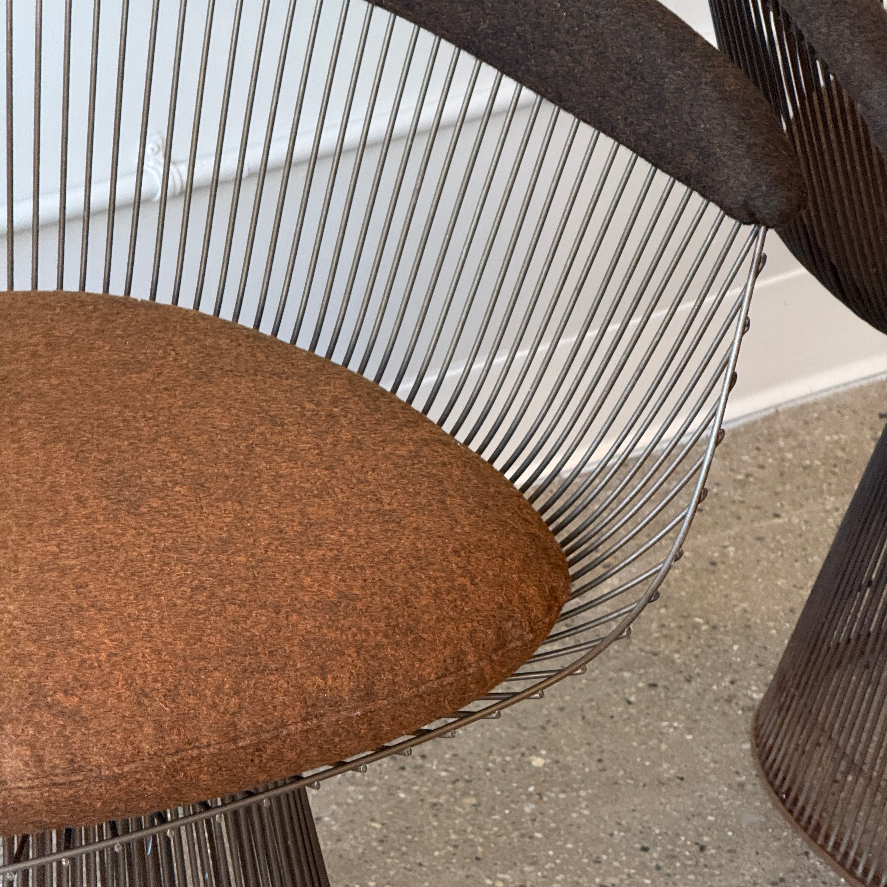 Metallic Bronze Armchairs by Warren Platner for Knoll