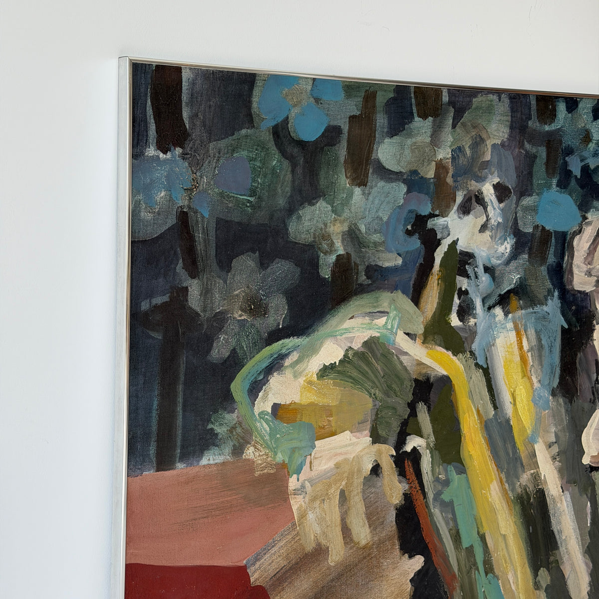 Monumental Figural Abstract Acrylic on Canvas Painting