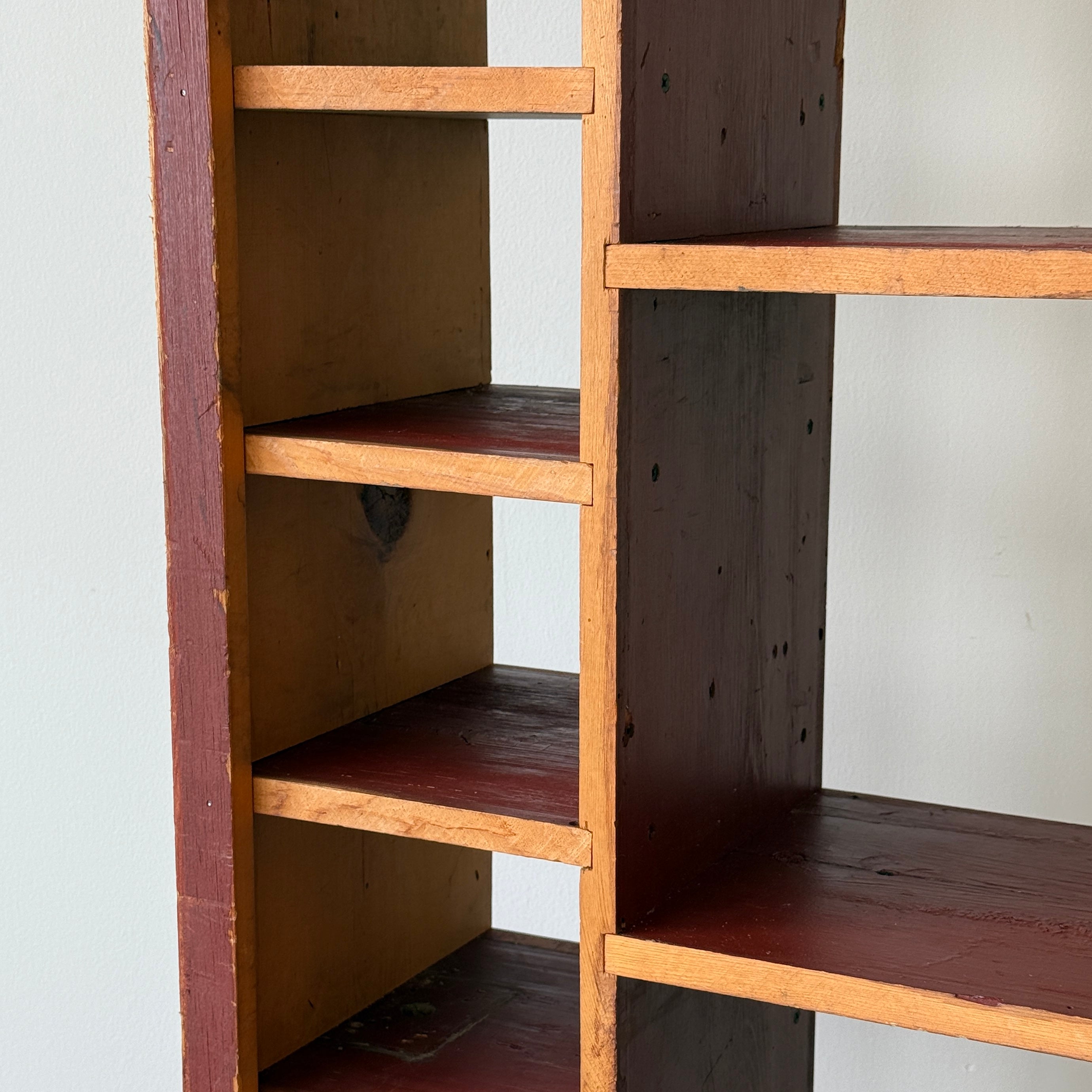 Painted Primitive Pine Bookshelf