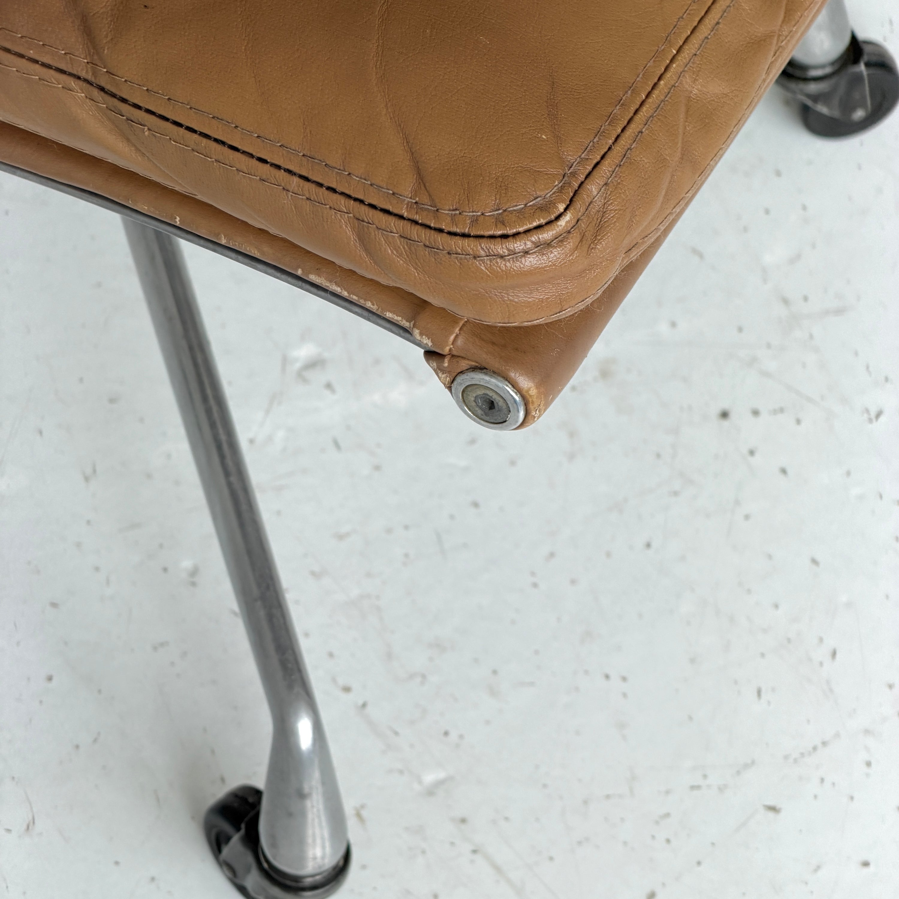Soft Pad Desk Chair in Leather by Charles + Ray Eames for Herman Miller