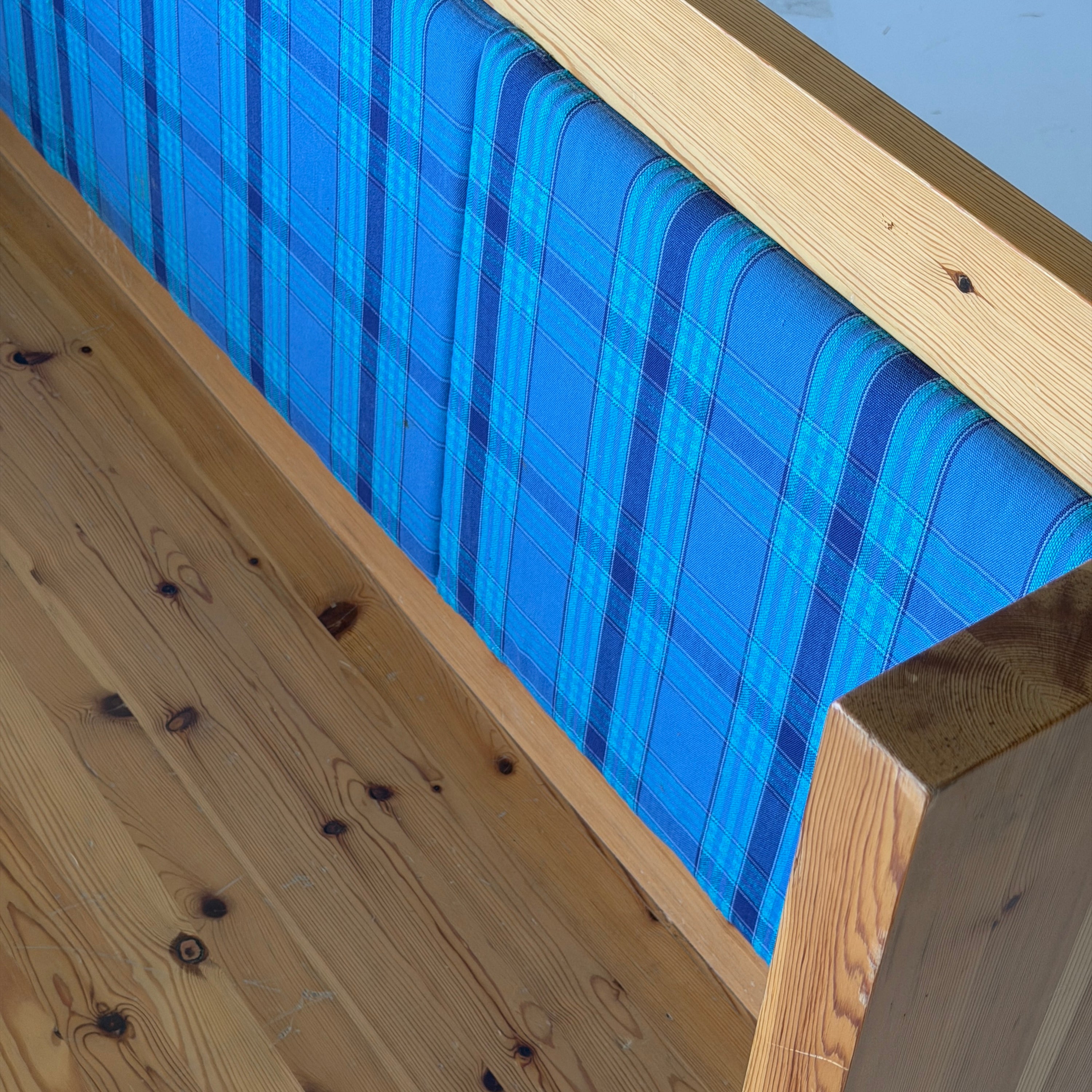 Swedish Pine Upholstered Banquette Benches