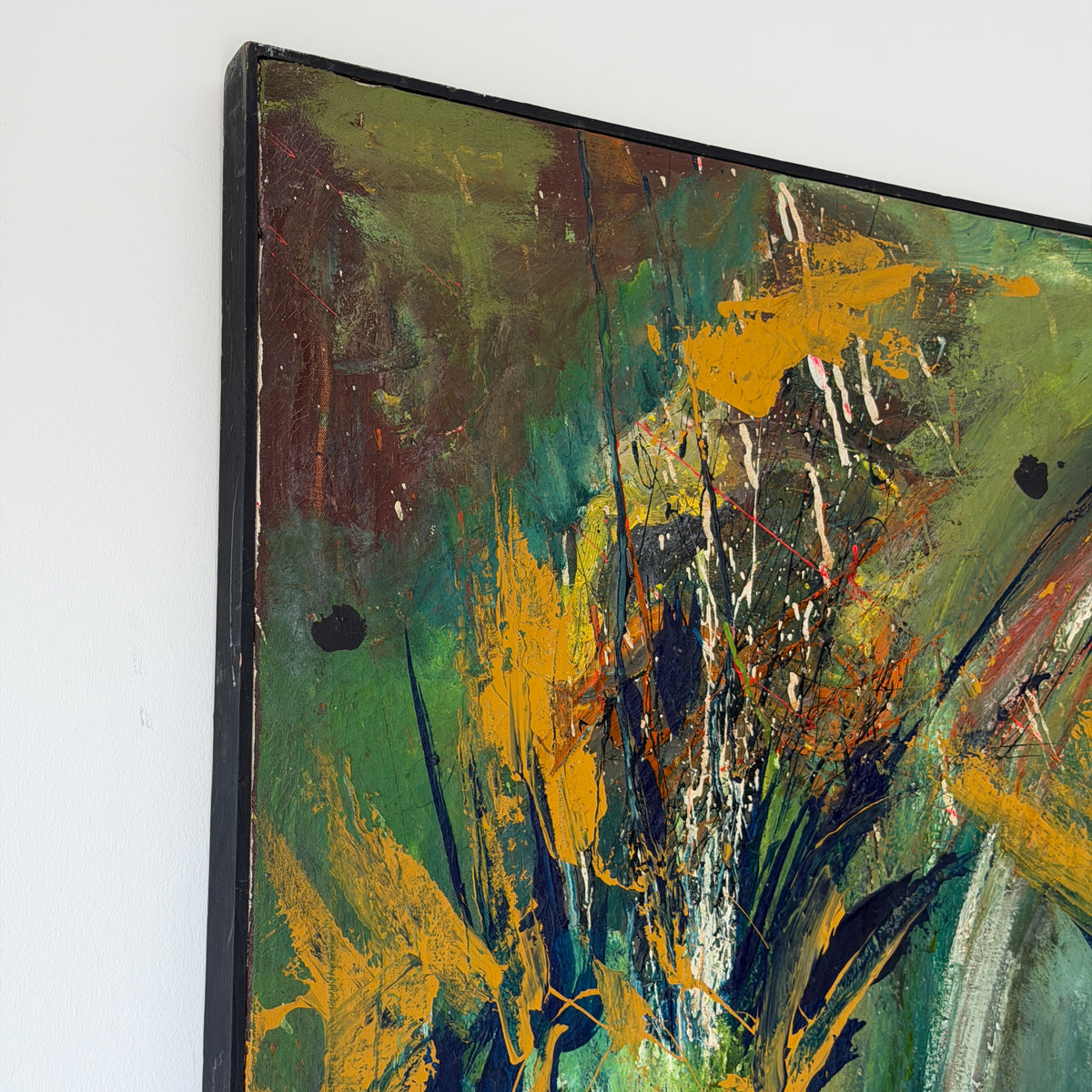 Abstract Acrylic on Canvas Painting Signed Estelle