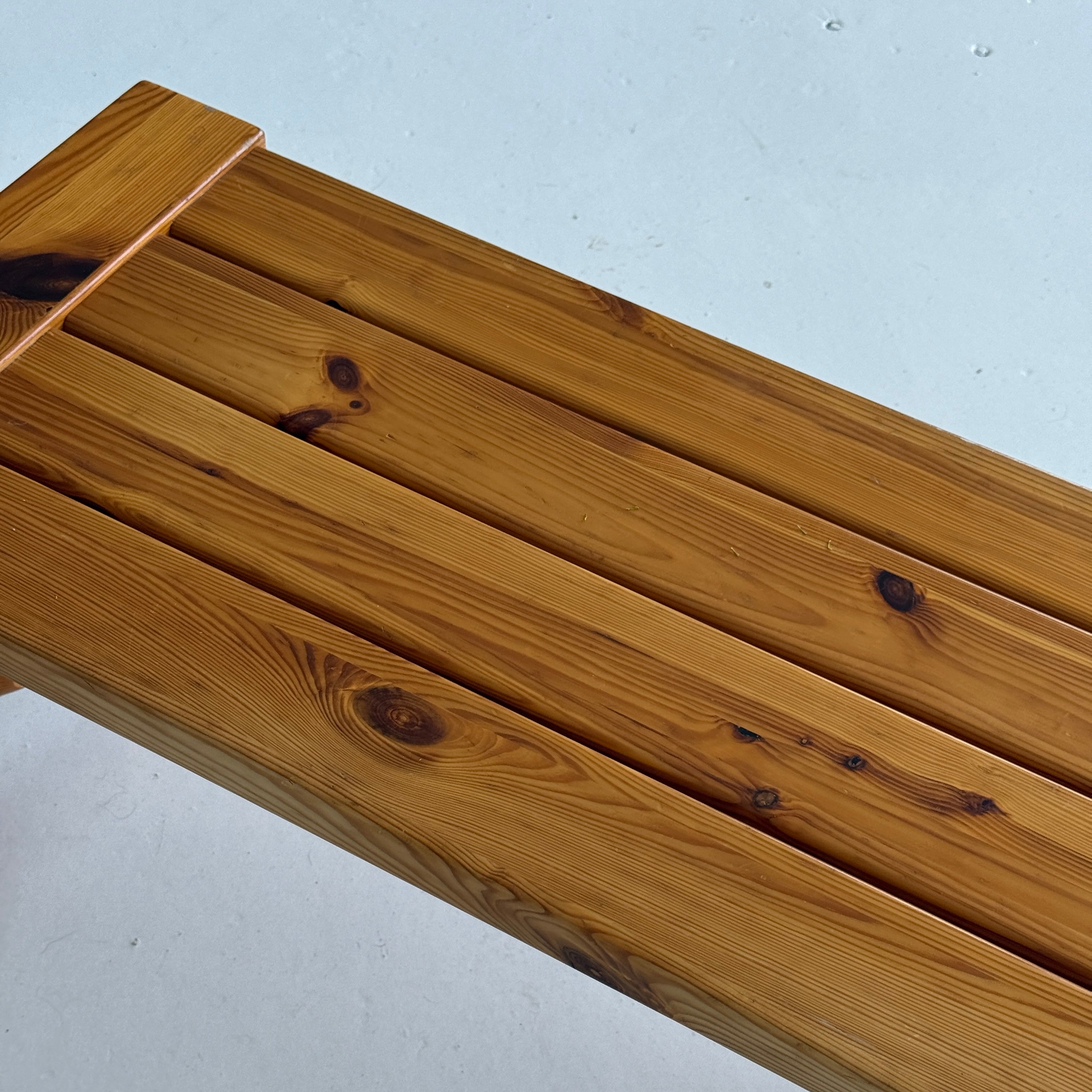 Brutalist Carved Pine Table/Bench by Glas Master Markaryd