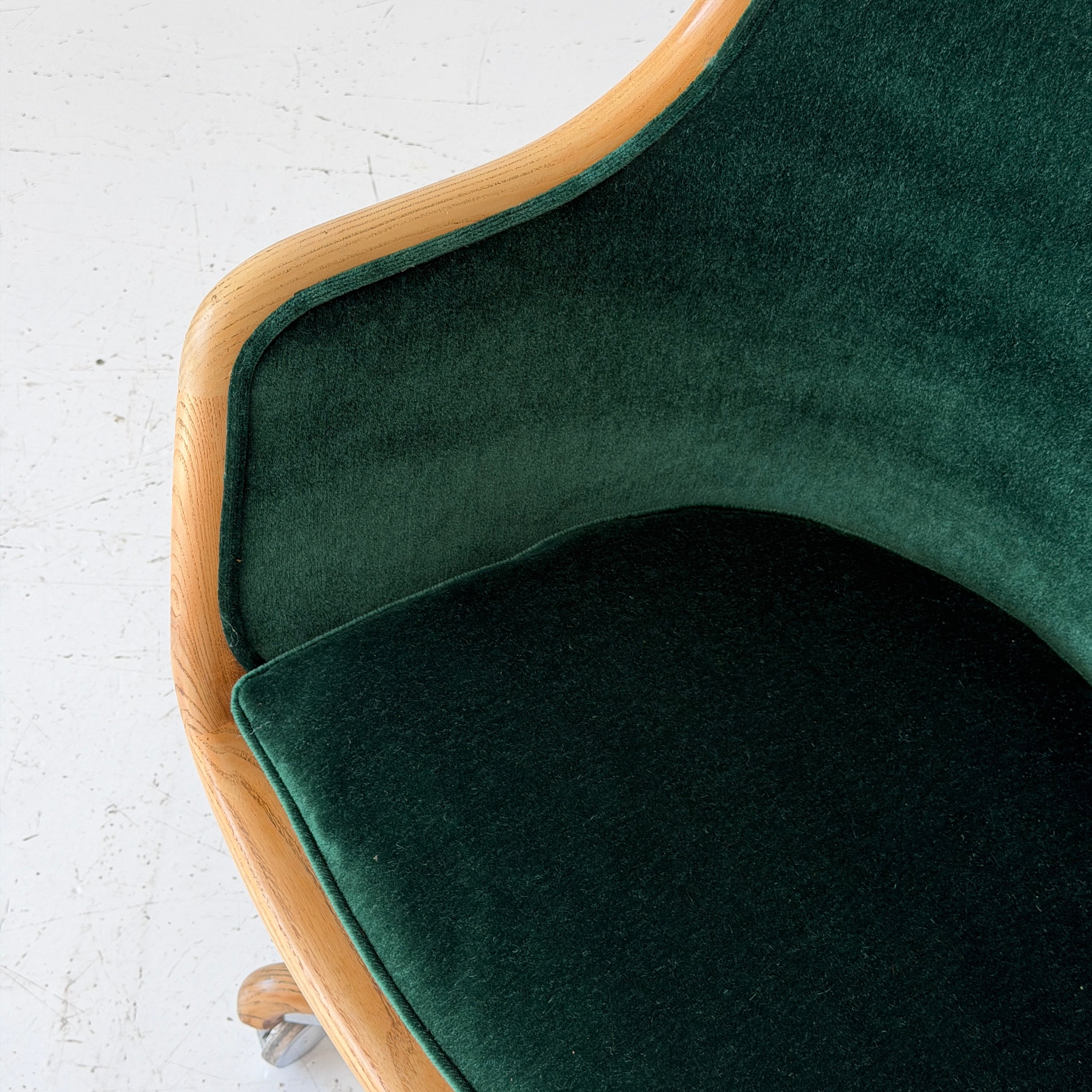 Mobius Swivel Desk Chair by Ward Bennett in Mohair
