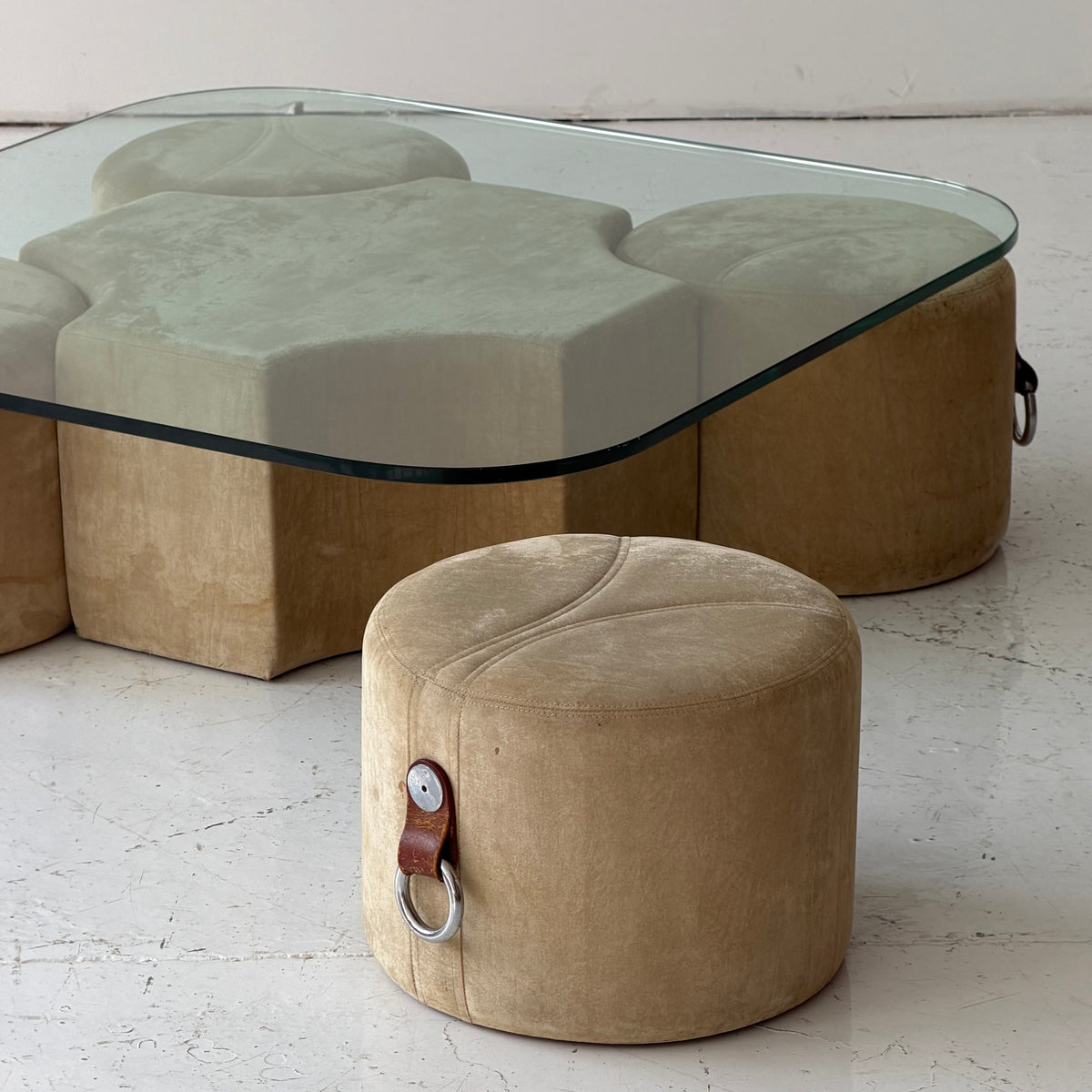 Coffee Table w/ Stools by Guido Faleschini for i4 Mariani