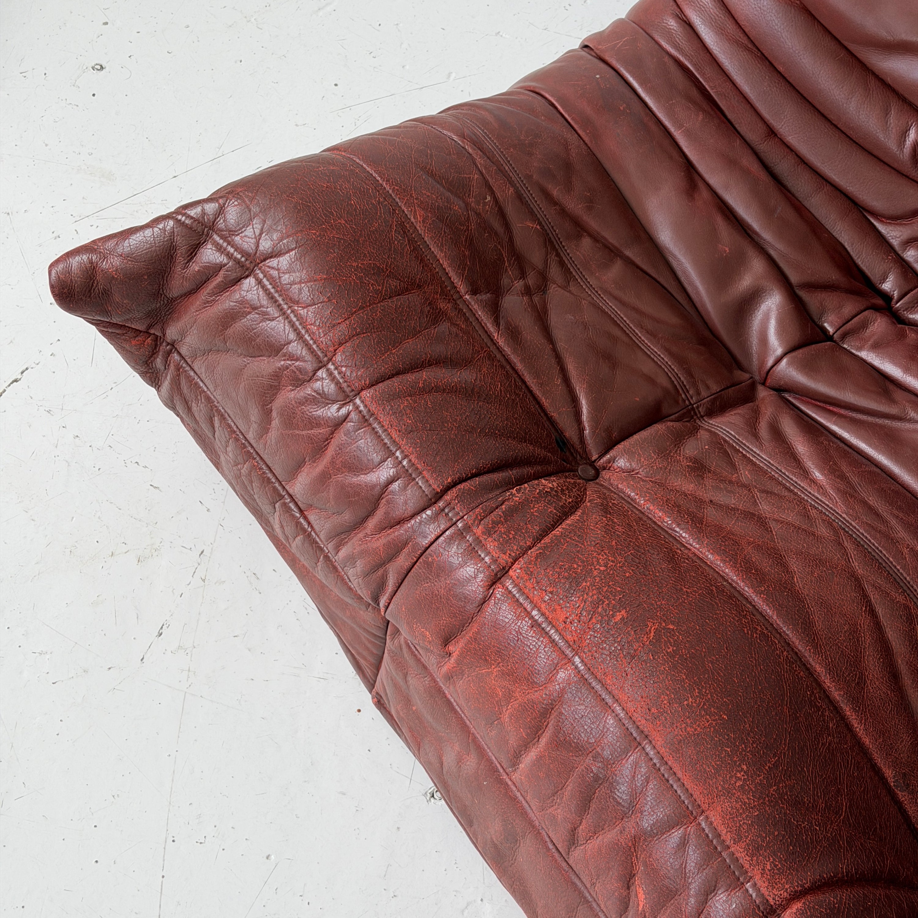 Leather Togo Loveseat by Michel Ducaroy for Ligne Roset
