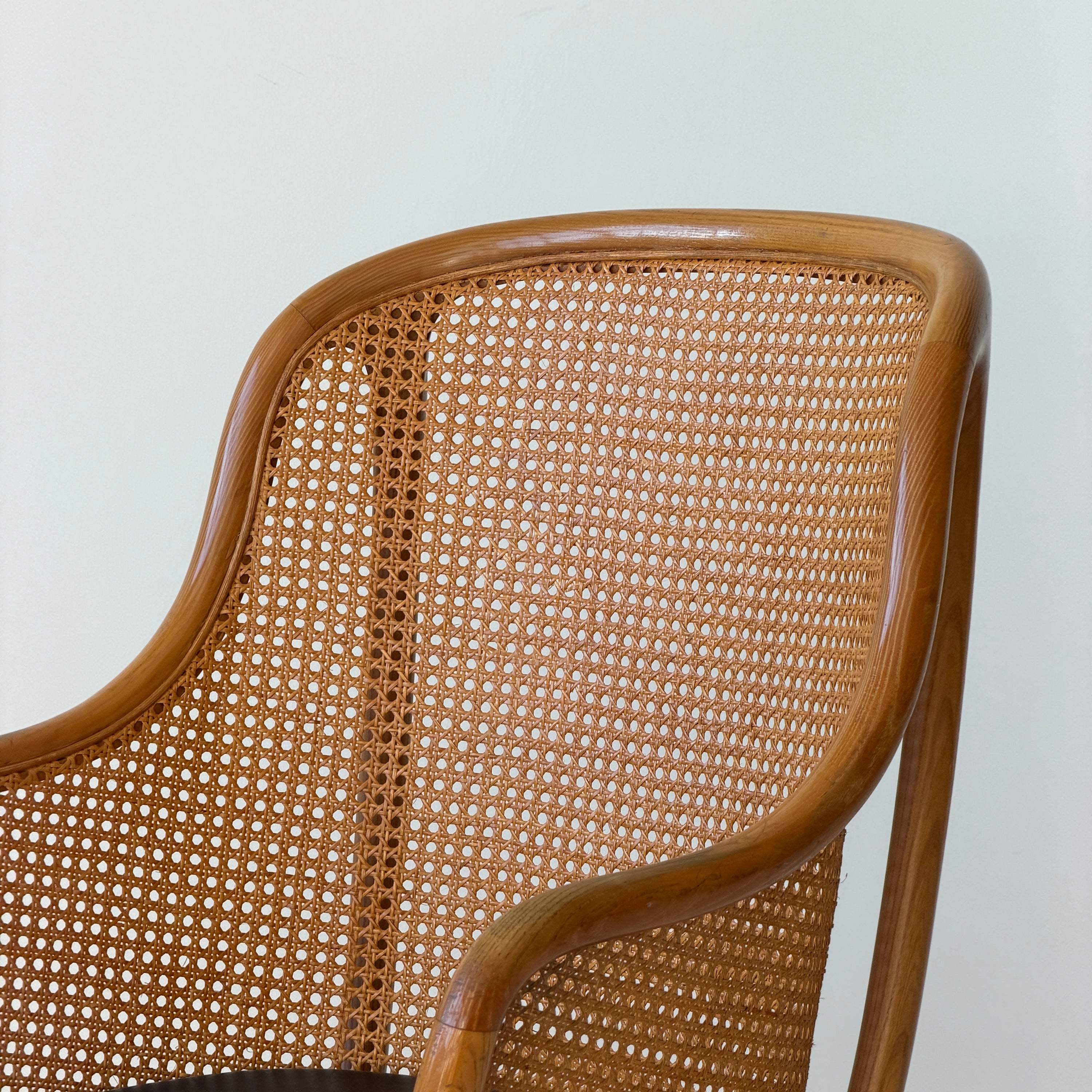 Caned Swivel Desk Chair by Ward Bennett