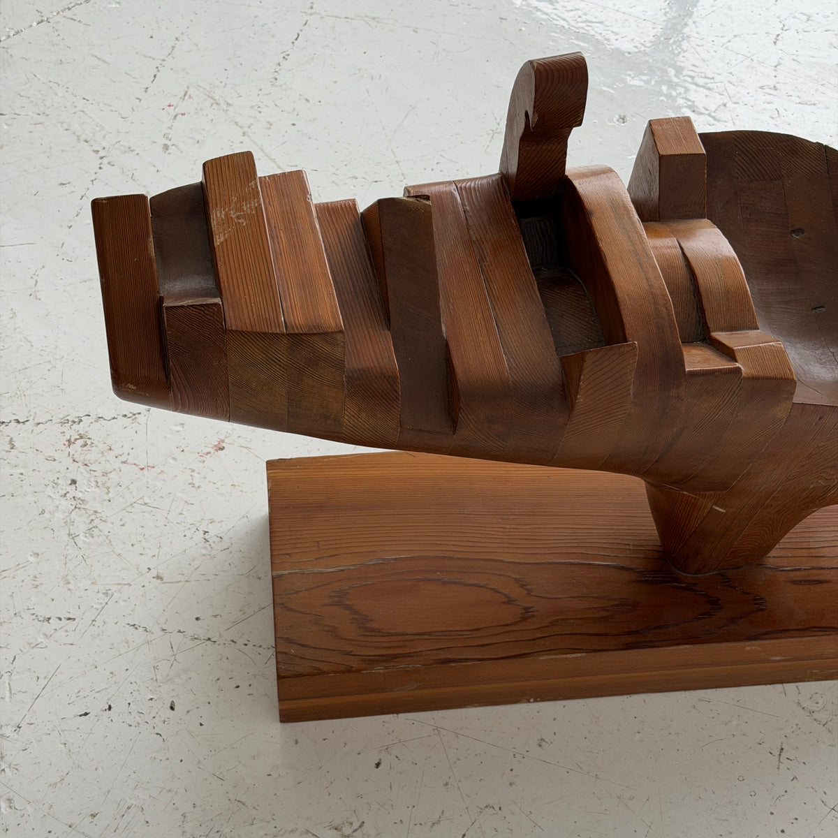 Monumental Sculpted Wooden Freeform Sculpture