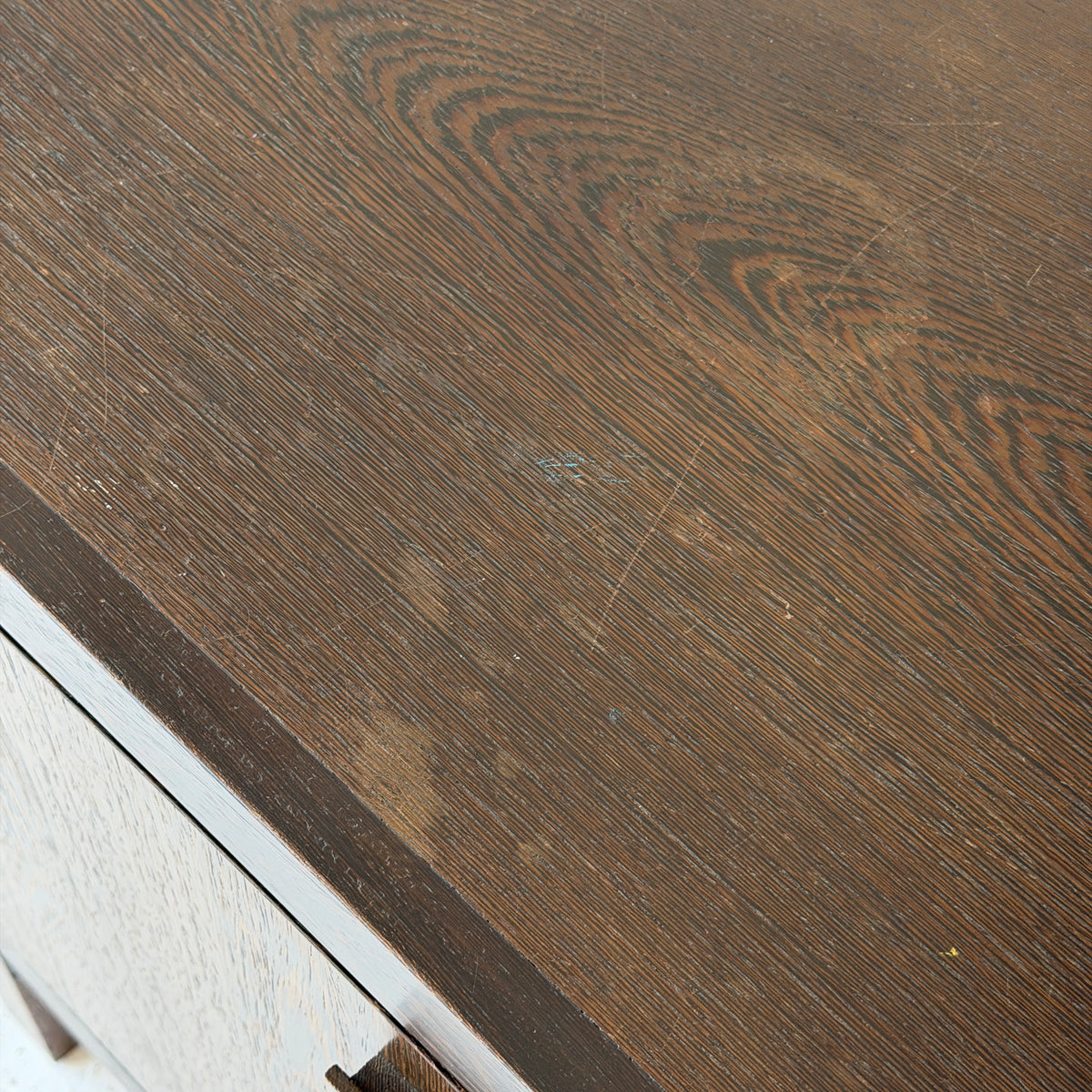 Belgian Wenge Wood Brutalist Credenza