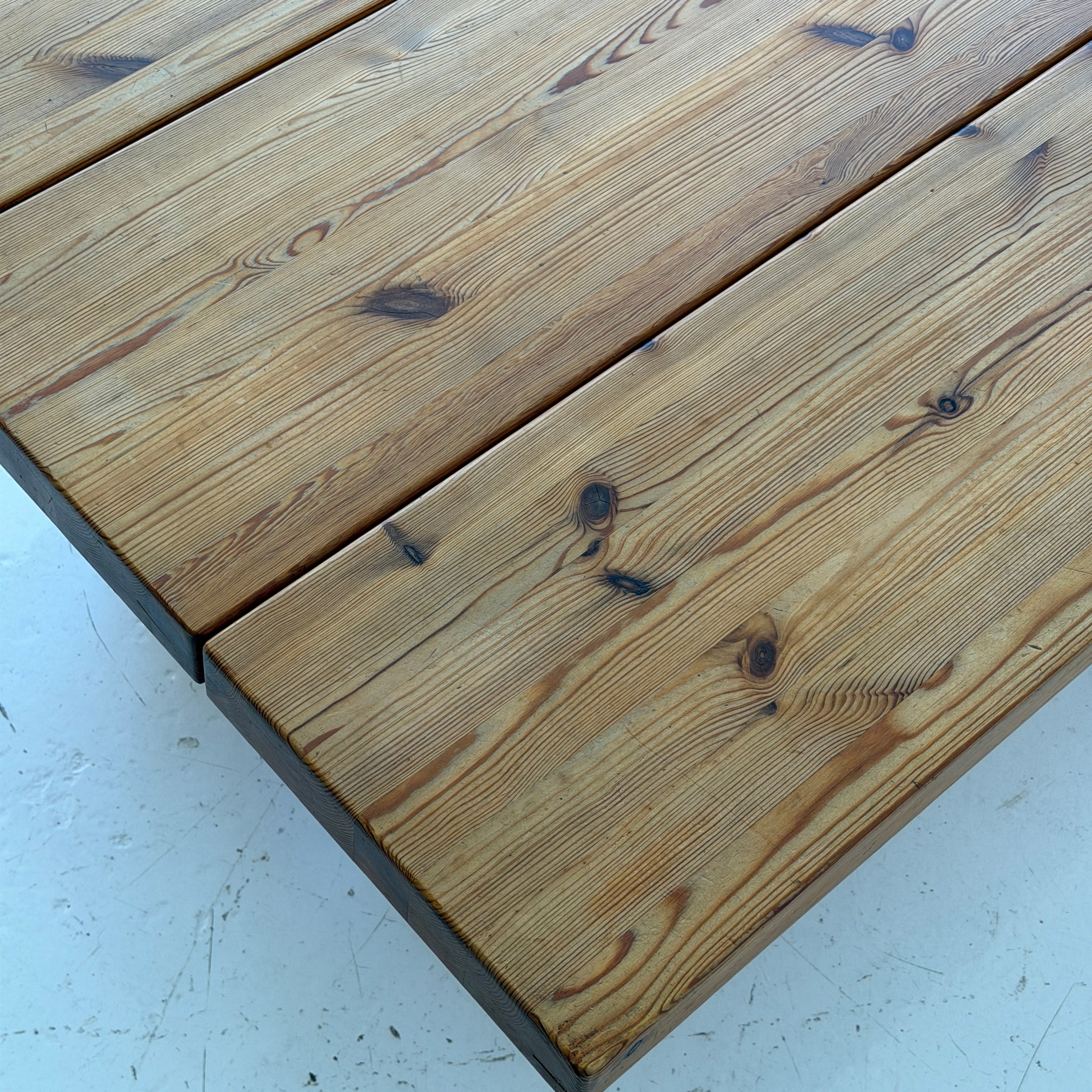 Swedish Chunky Pine Brutalist Coffee Table