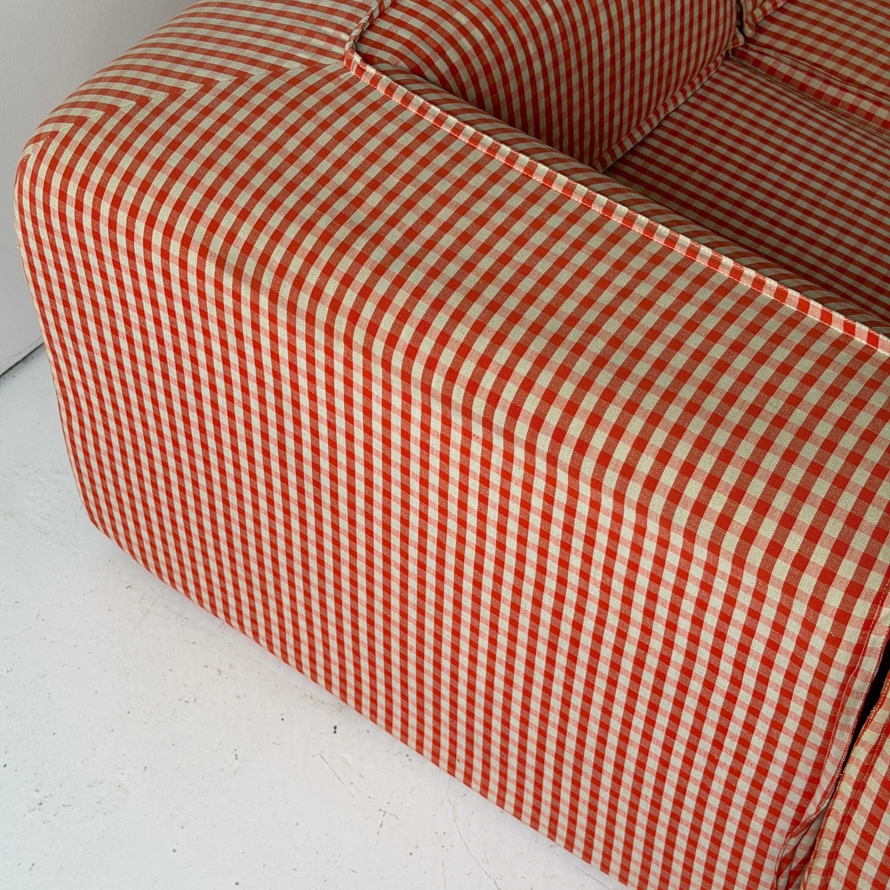 Playpen Sectional by Hans Hopfer for Roche Bobois in Gingham