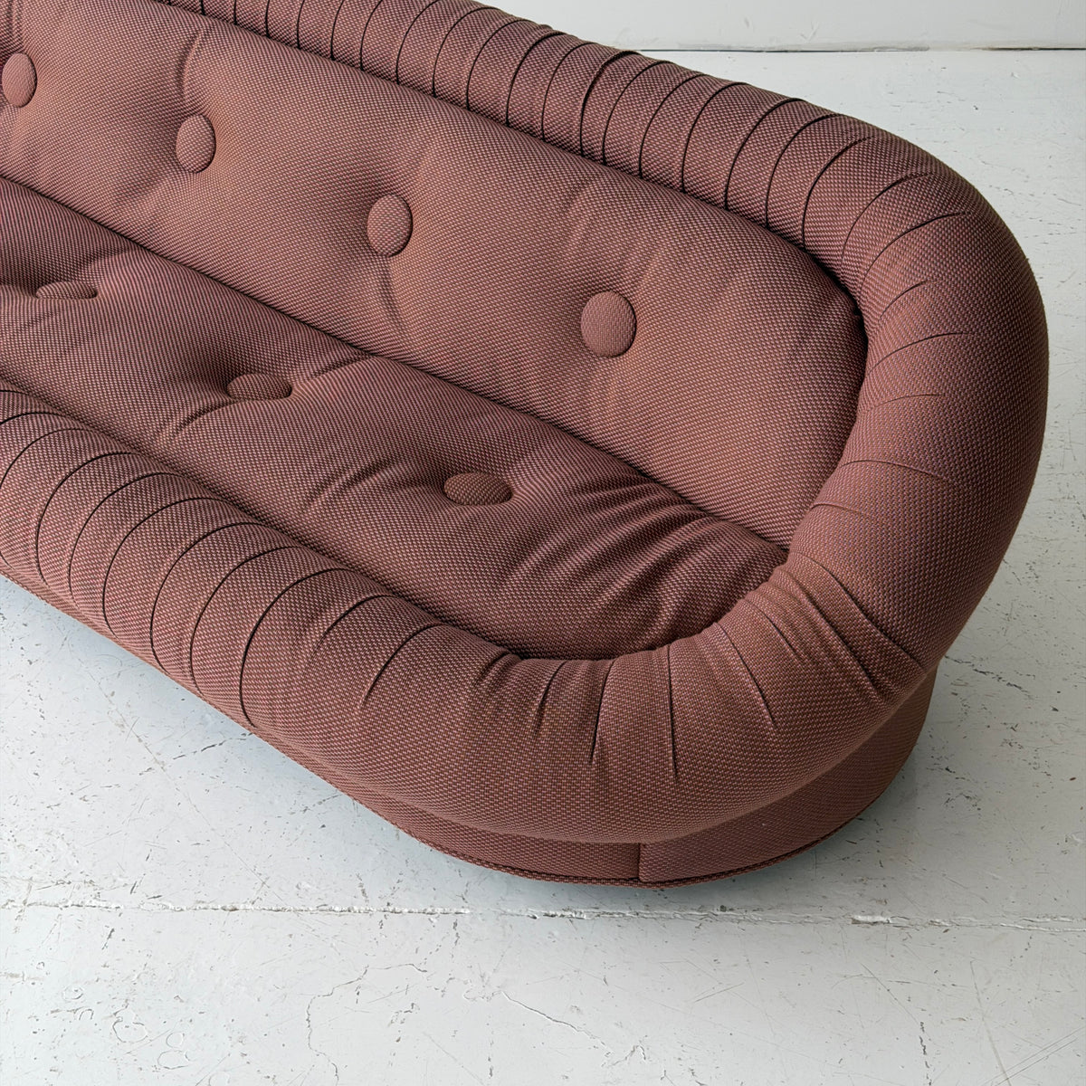 Overstuffed Ruched Big Button Sofa