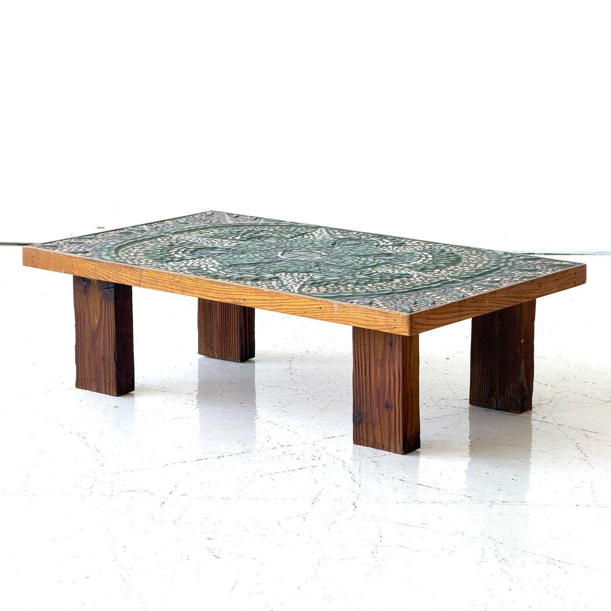 Belgian Mosaic + Wood Coffee Table