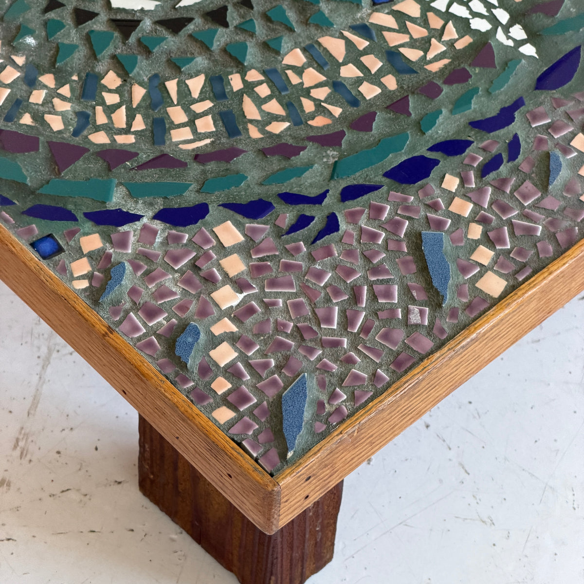 Belgian Mosaic + Wood Coffee Table