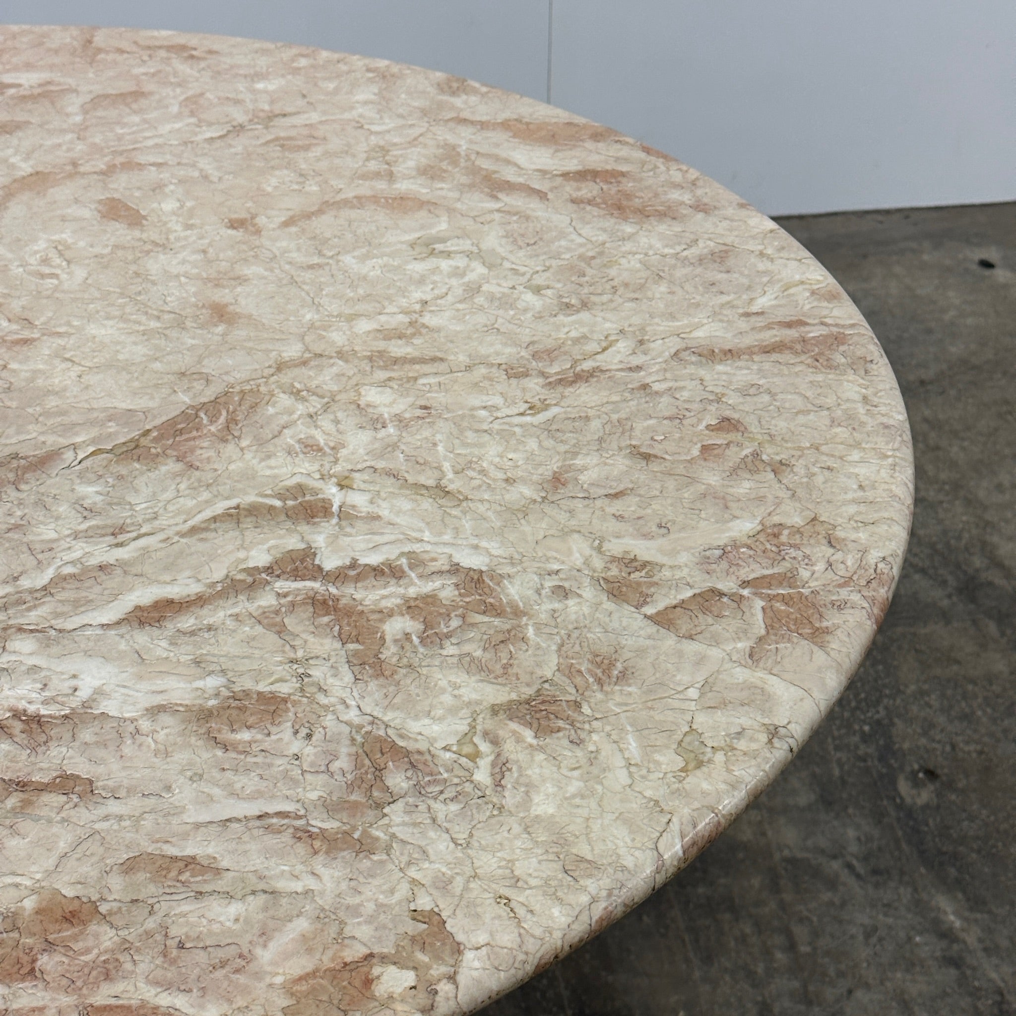 Italian Rose Marble Dining Table