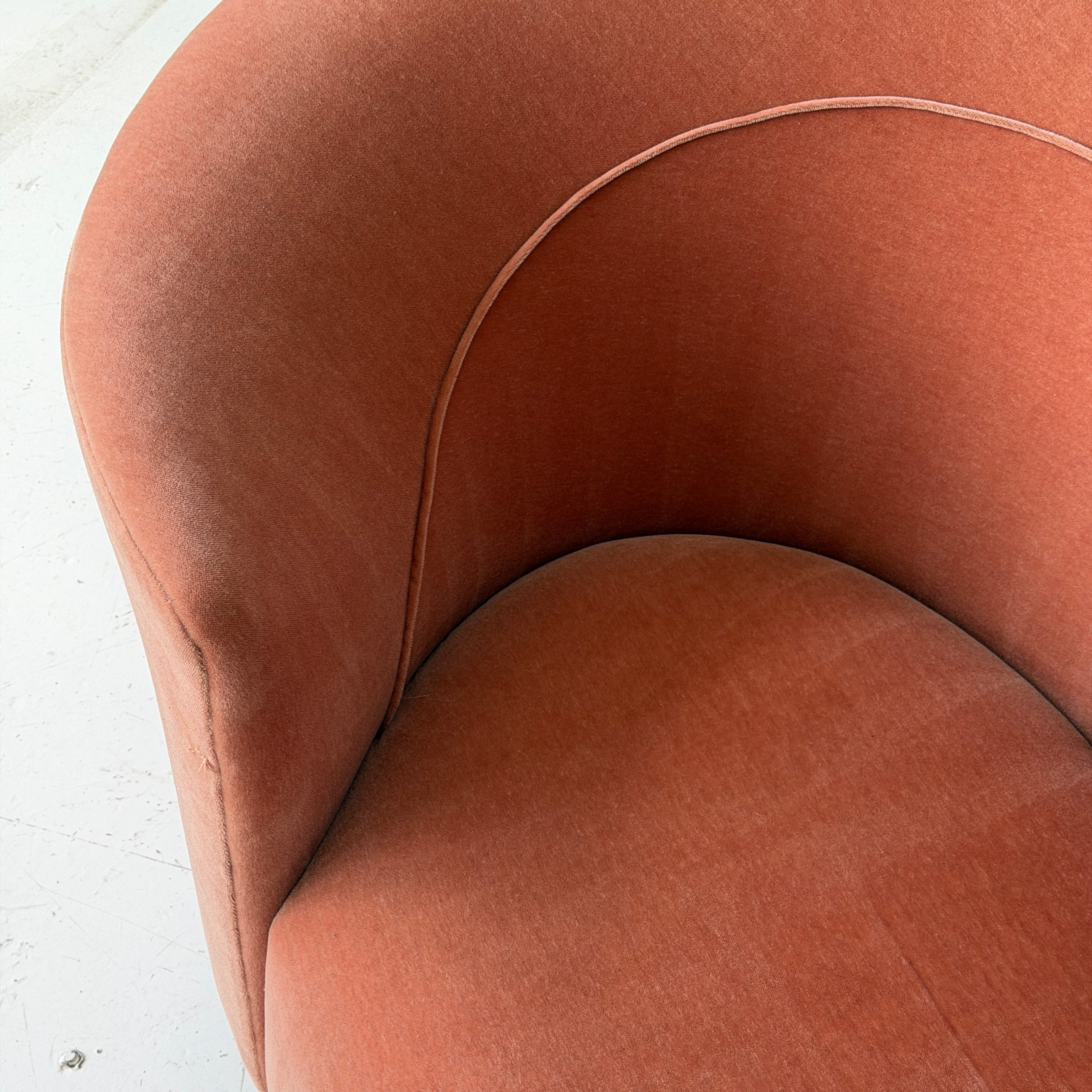 Postmodern Mohair Lounge Chaise