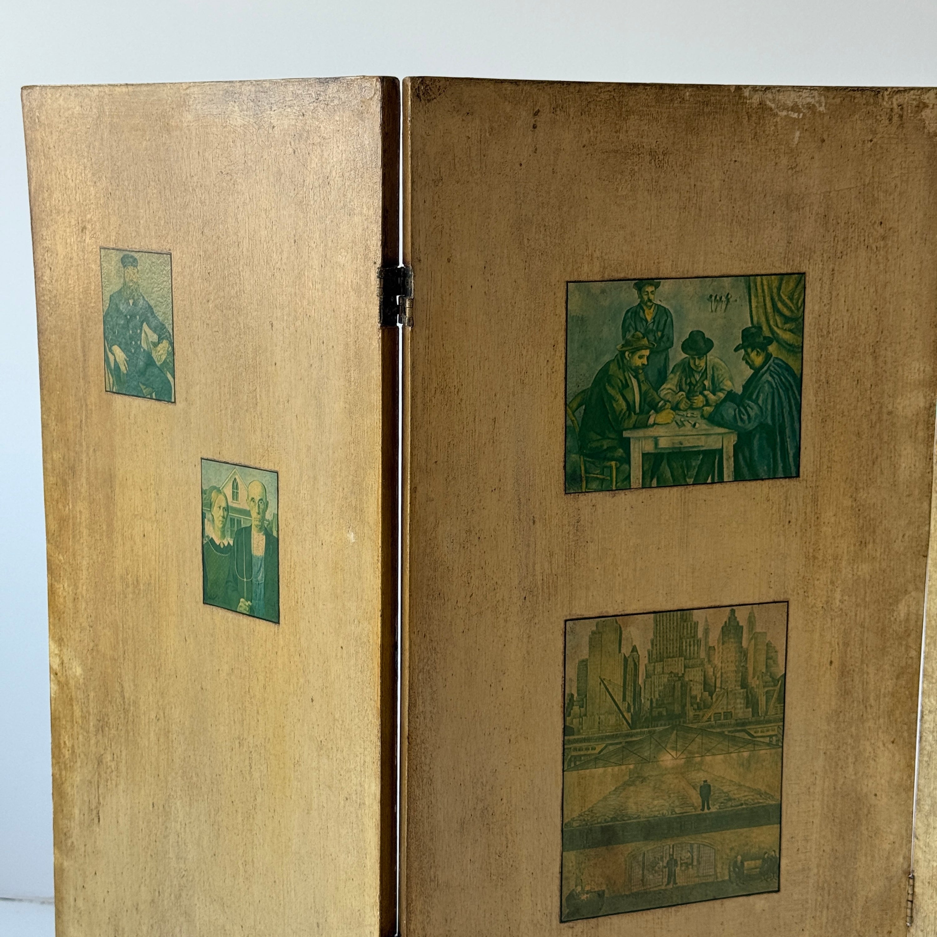 Primitive Folk Art Folding Screen