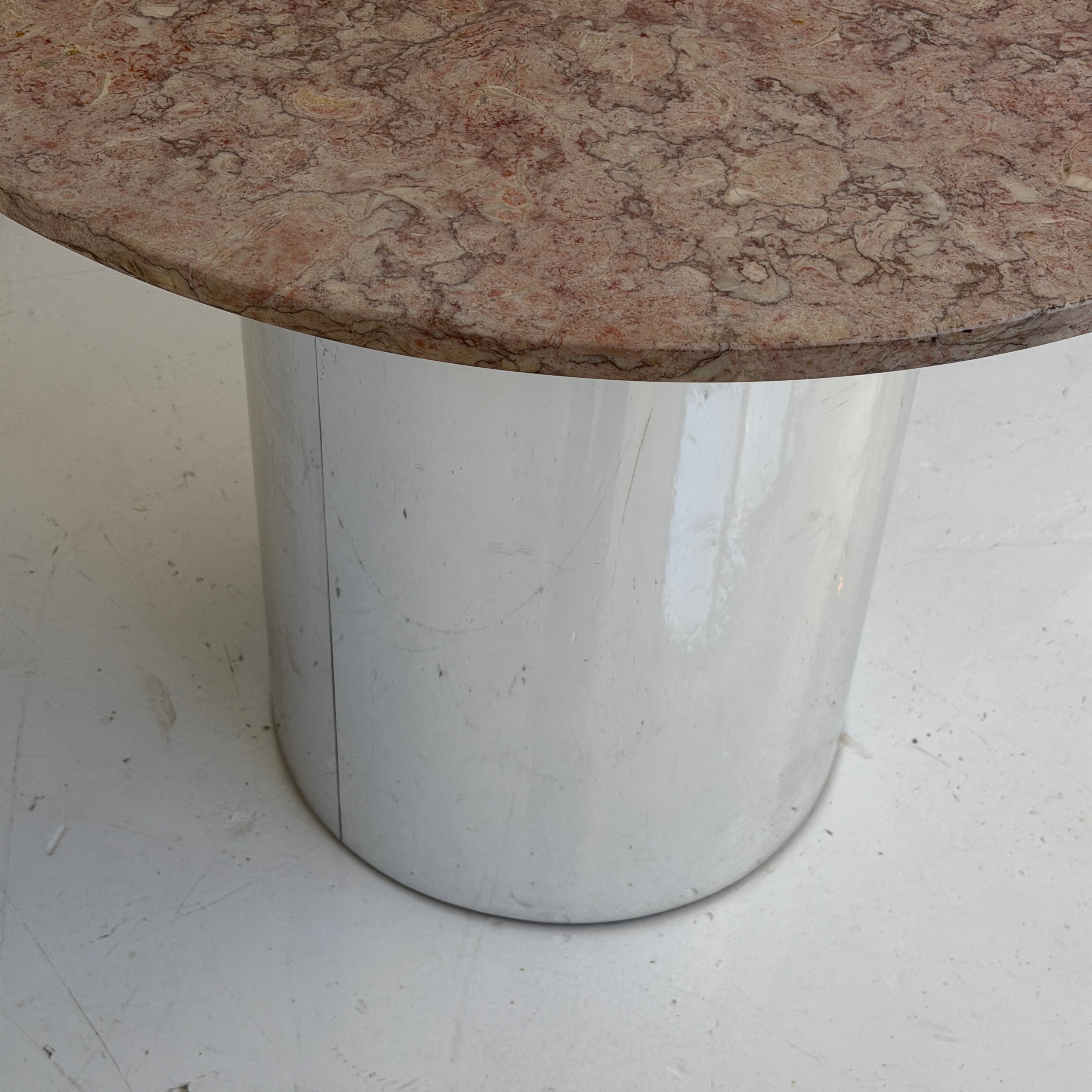 Chrome/Marble Circular Dining Table