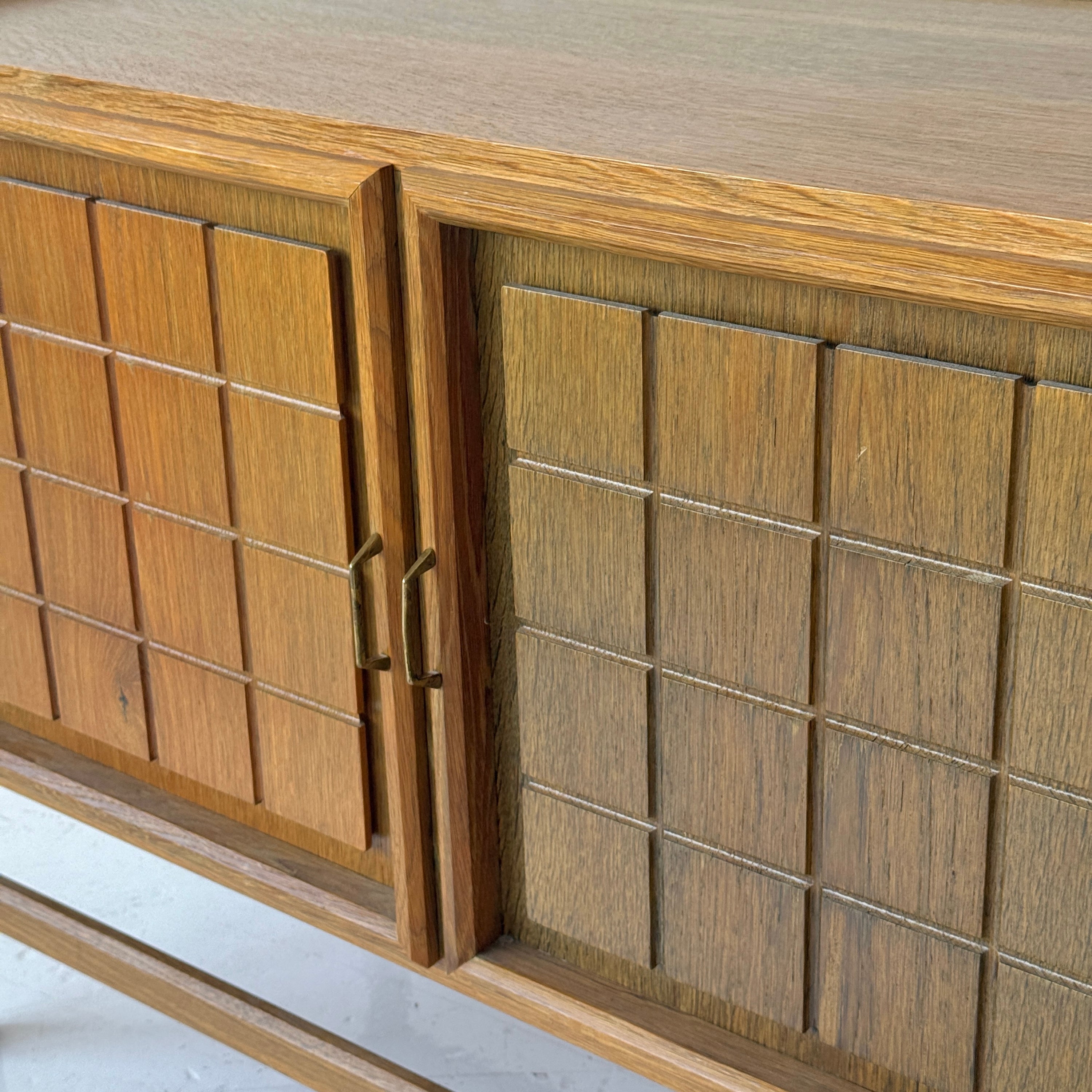 Danish Brutalist Two Tone Side Cabinet