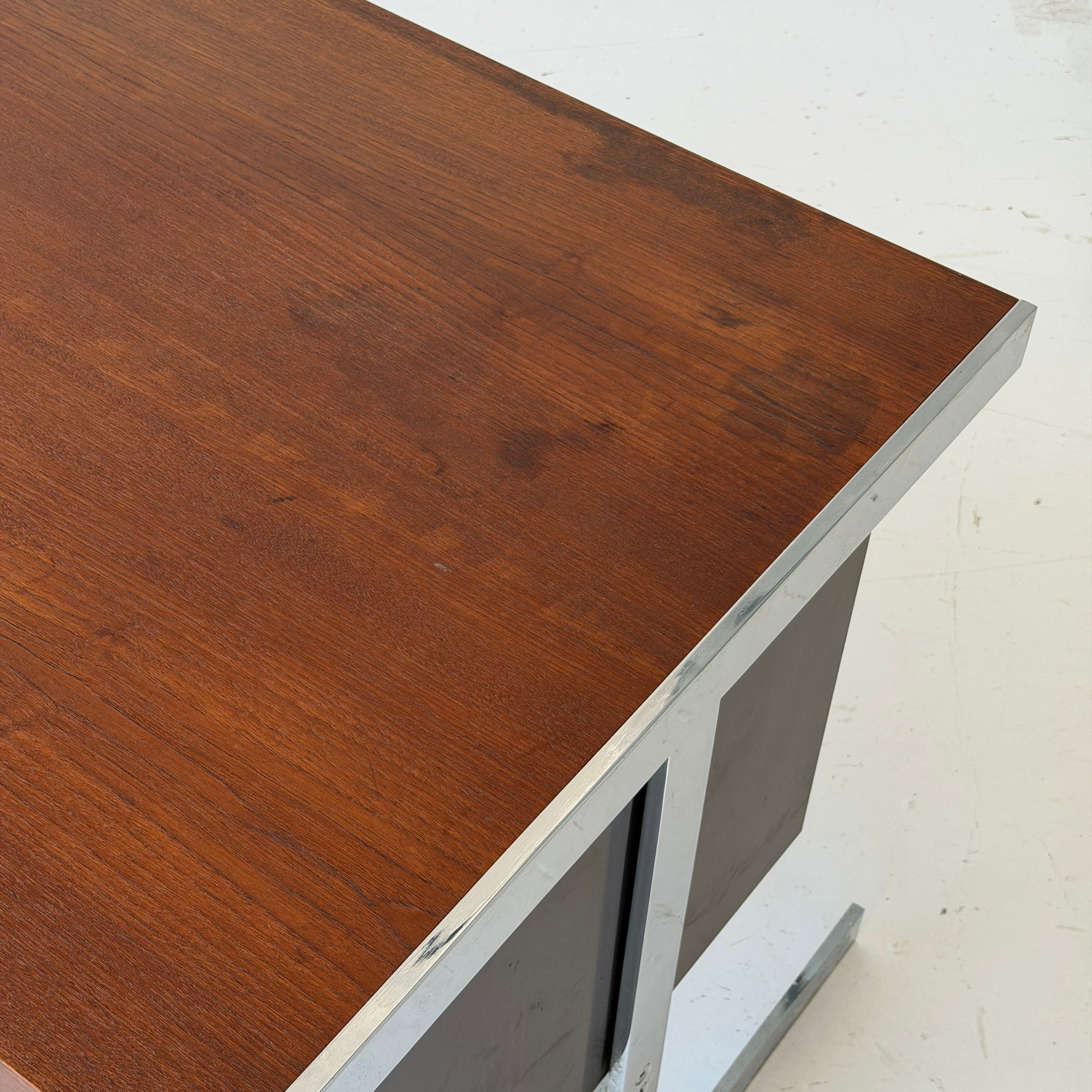 Wood + Metal Mid-Century Industrial Desk