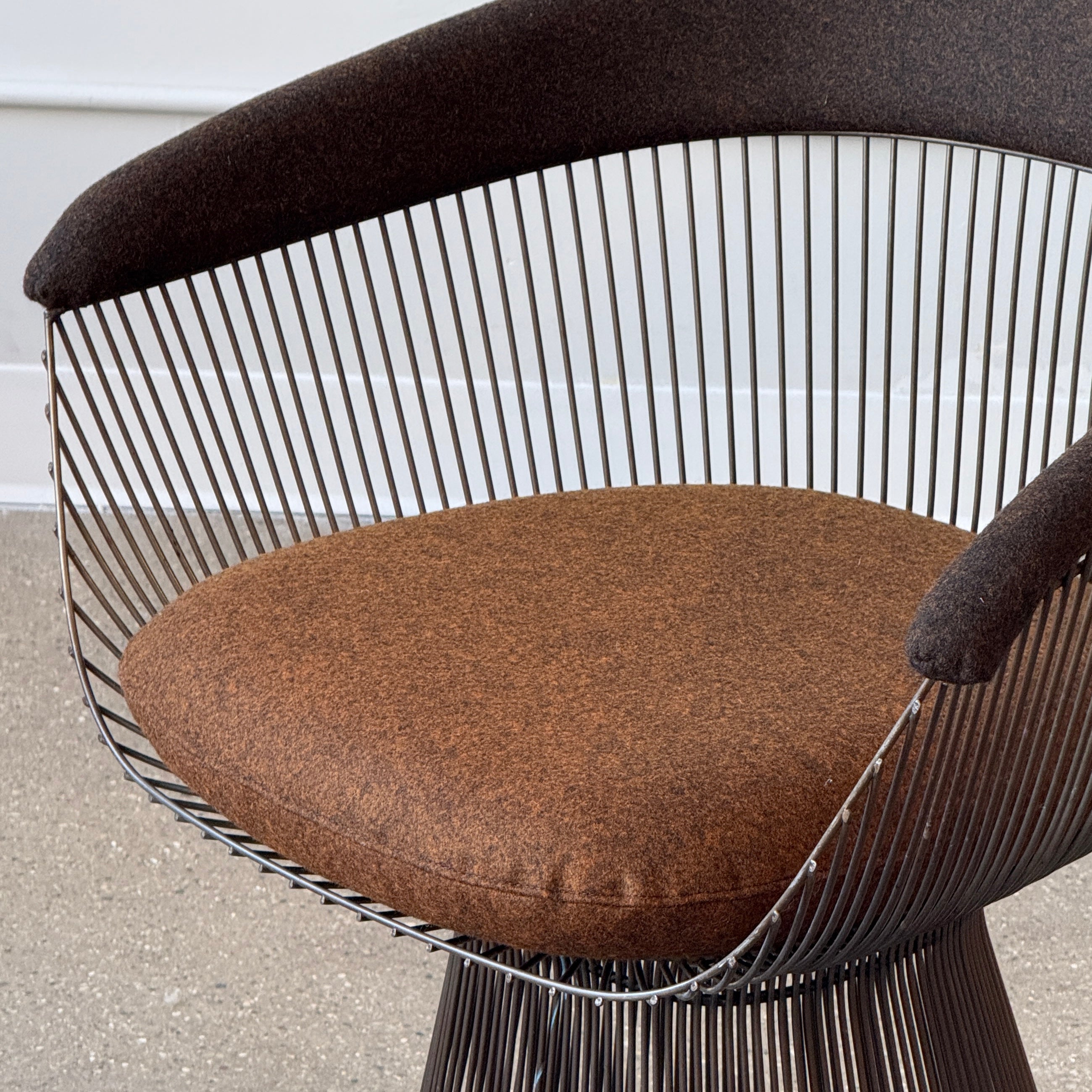 Metallic Bronze Armchairs by Warren Platner for Knoll