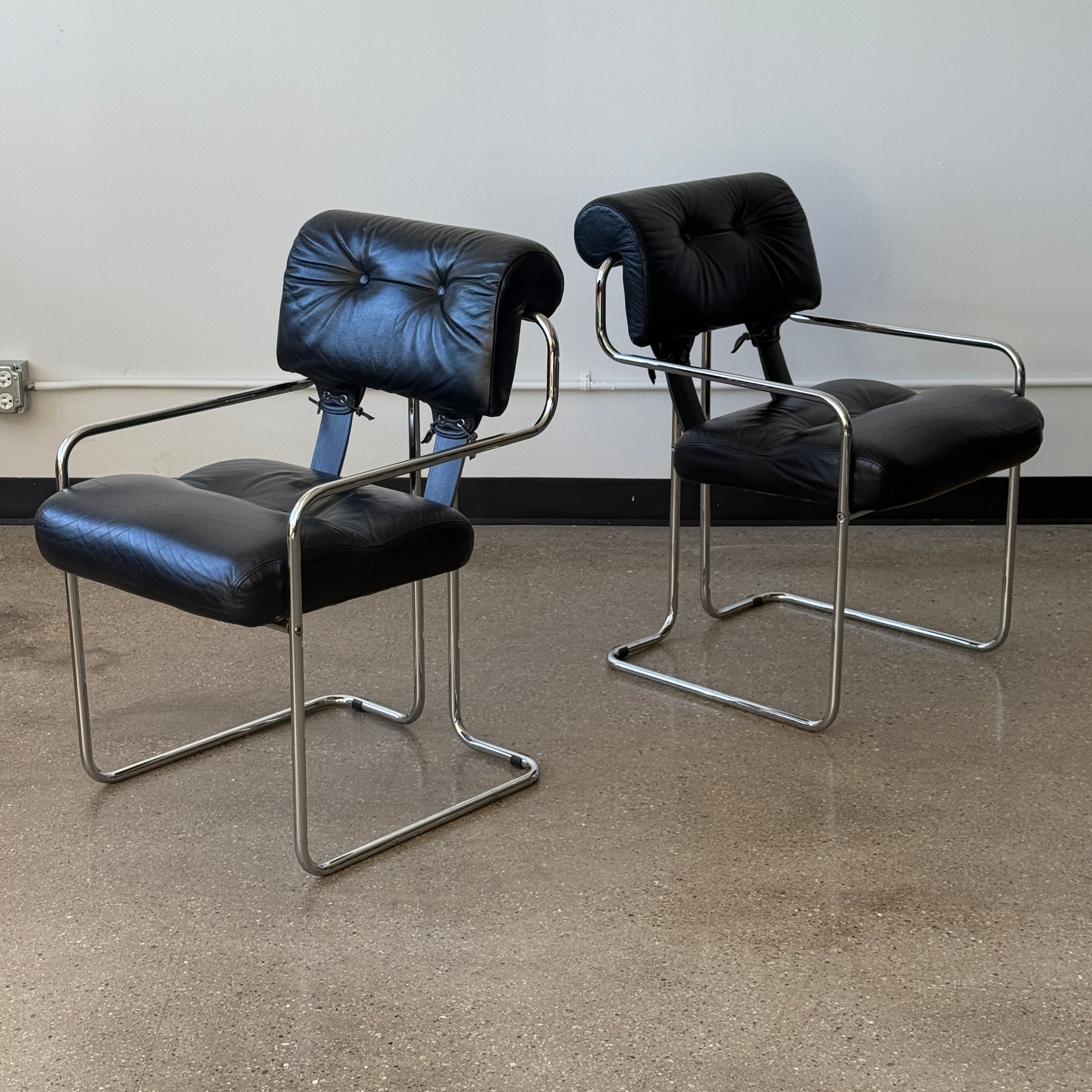 Tucroma Leather Dining Chairs by Guido Faleschini for i4 Mariani