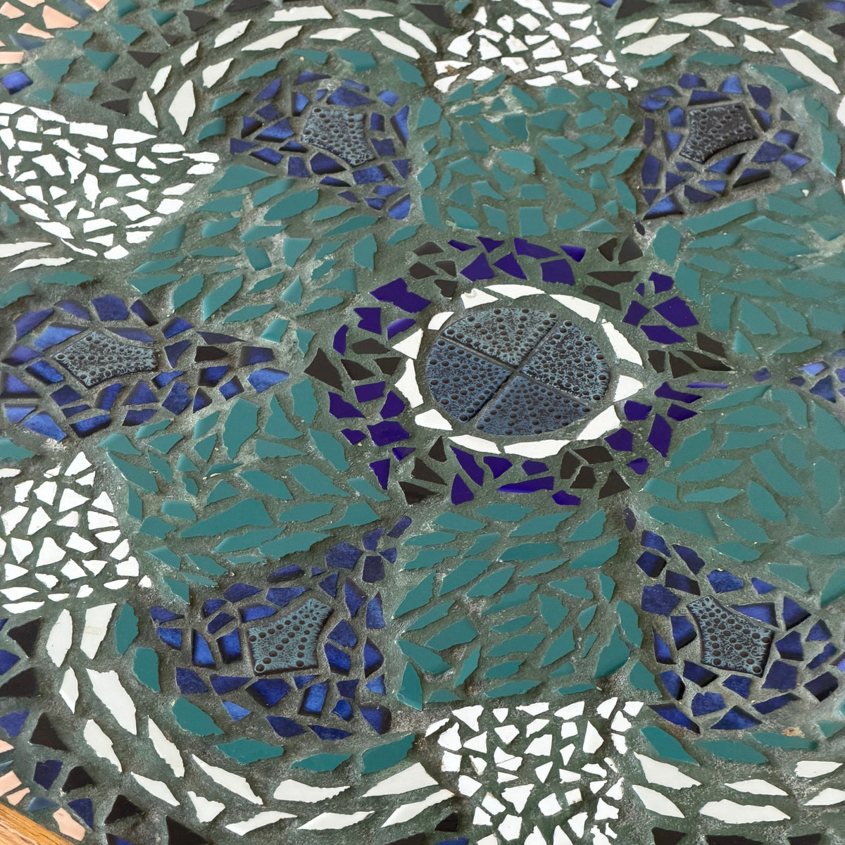 Belgian Mosaic + Wood Coffee Table