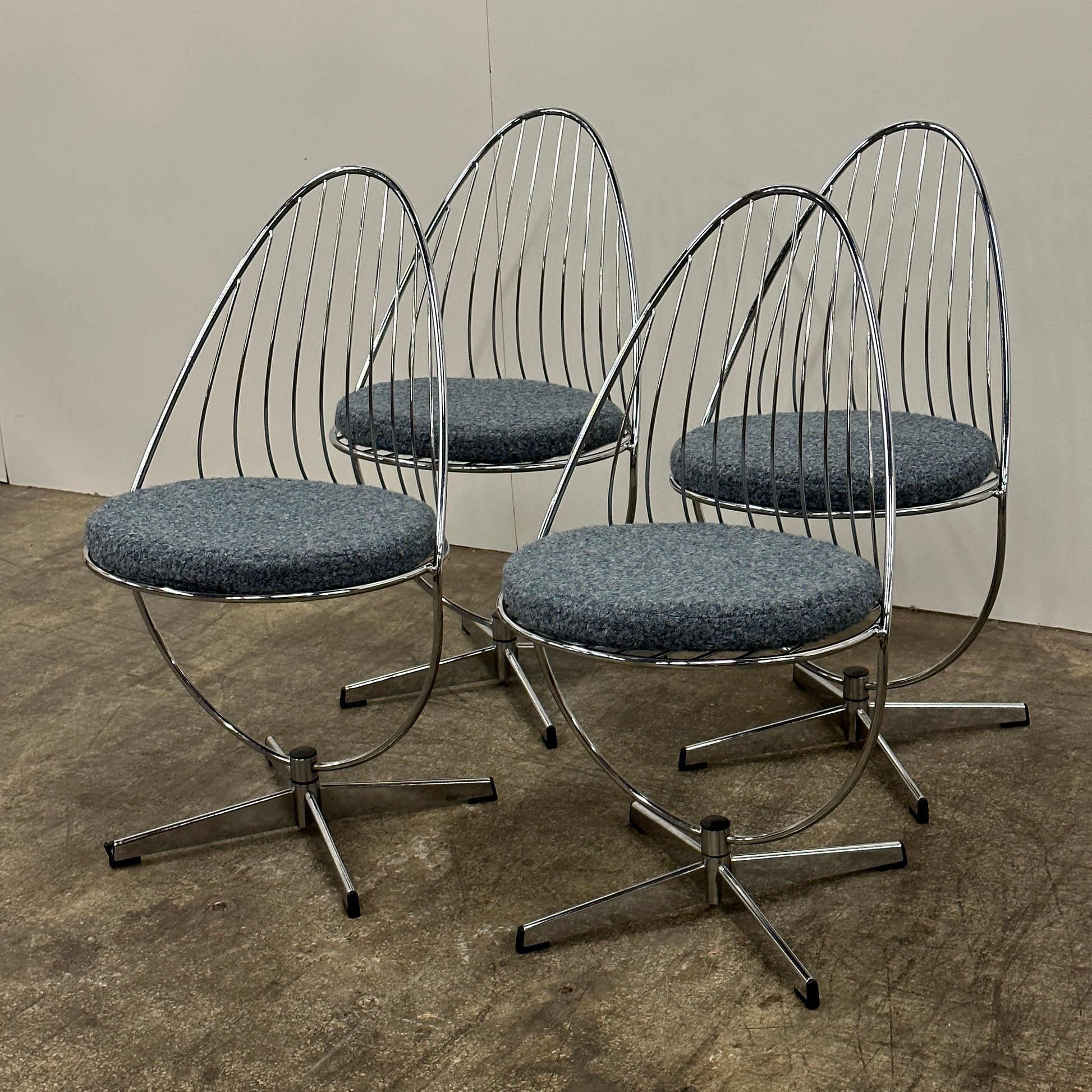 Sold at Auction: Dahlens Dalum Swedish Modern Chrome Egg Pod Chairs