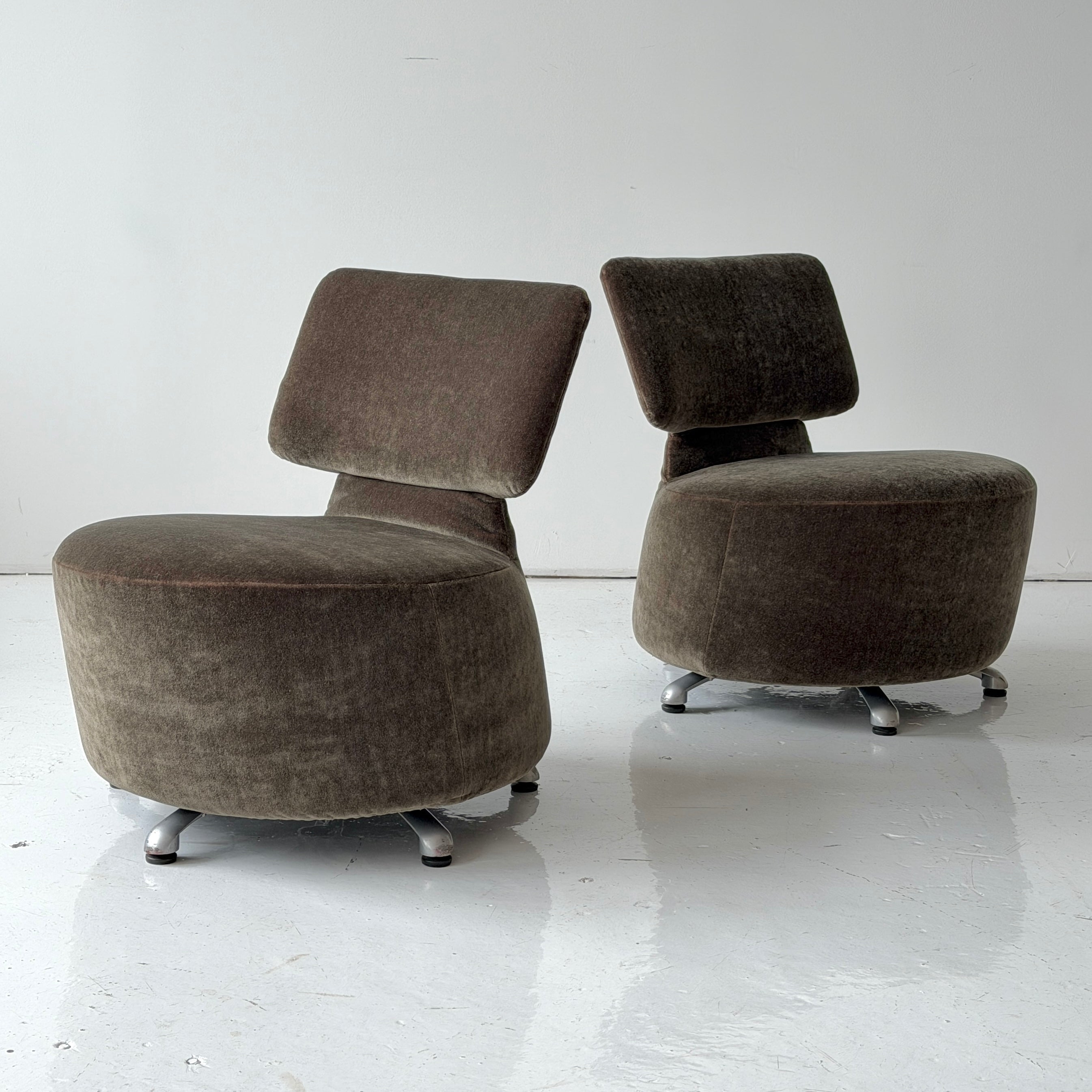 Aki Chairs by Toshiyuki Kita for Cassina in Mohair