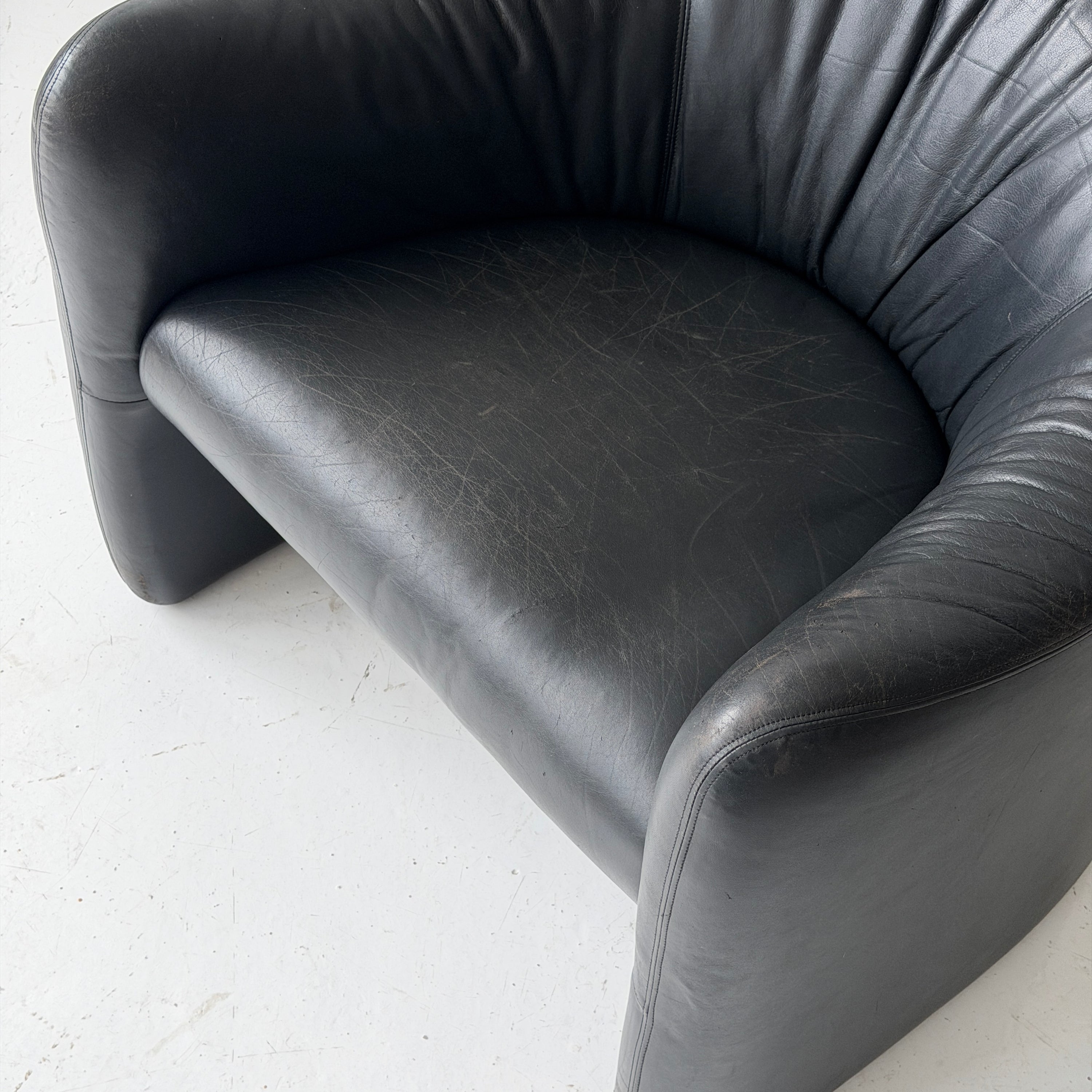 Chubby Leather Lounge Chairs by Jules Heumann for Metropolitan