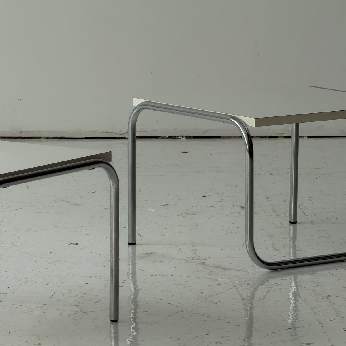 Bauhaus Laminate Low Side Tables by Meurop