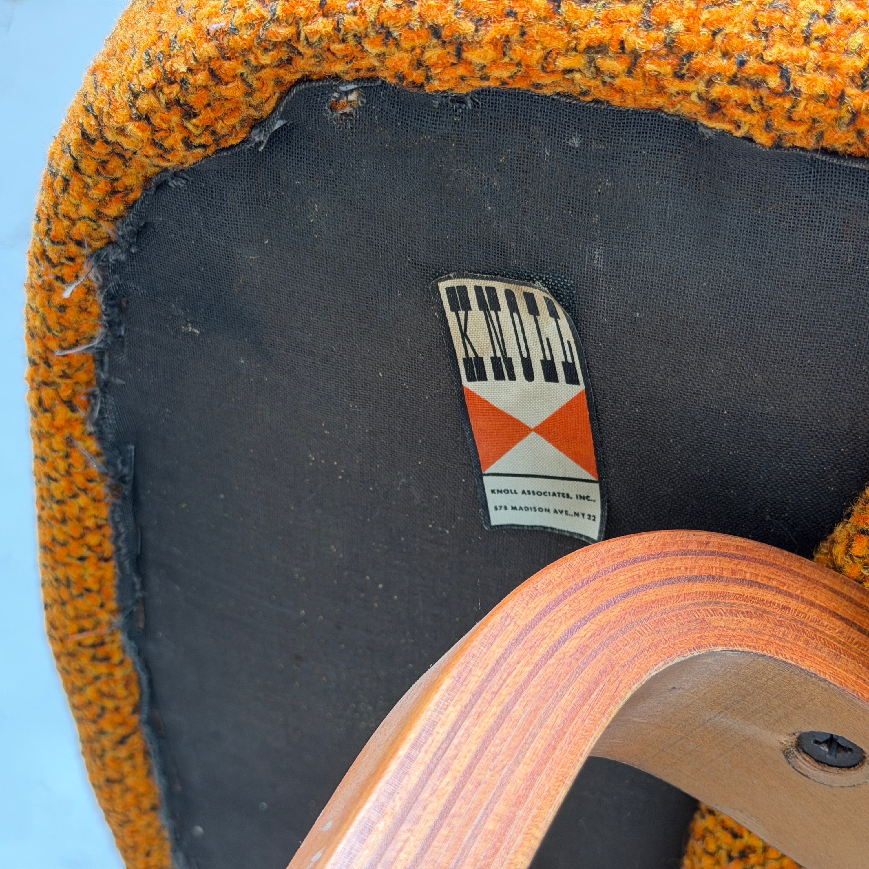 Armless Executive Chairs with Wood Base by Eero Saarinen for Knoll Associates