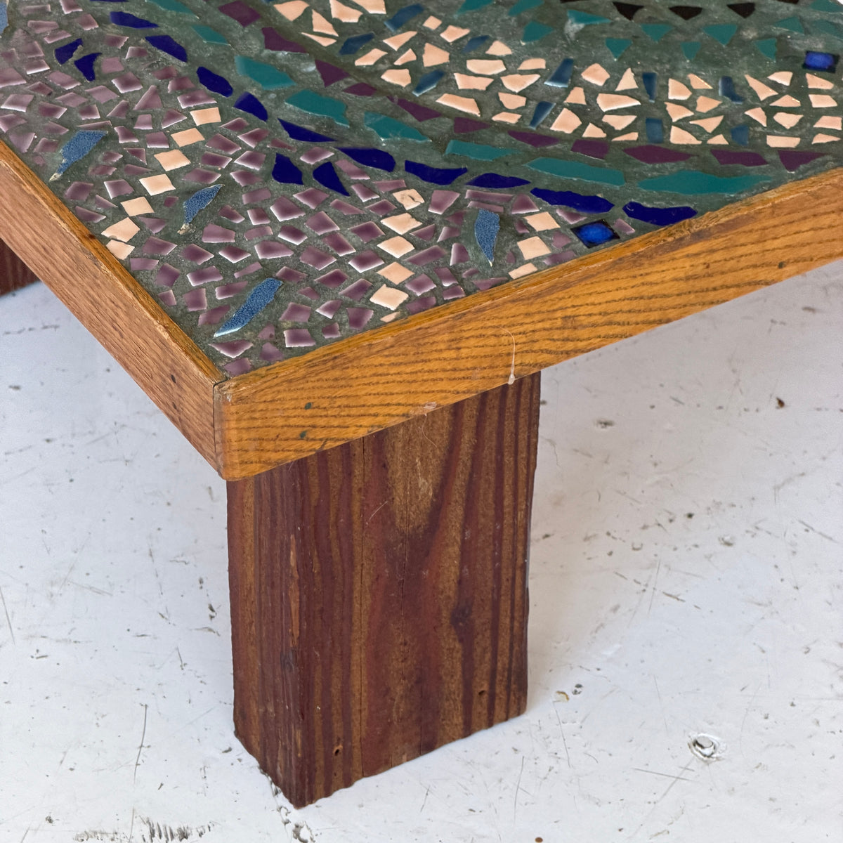 Belgian Mosaic + Wood Coffee Table