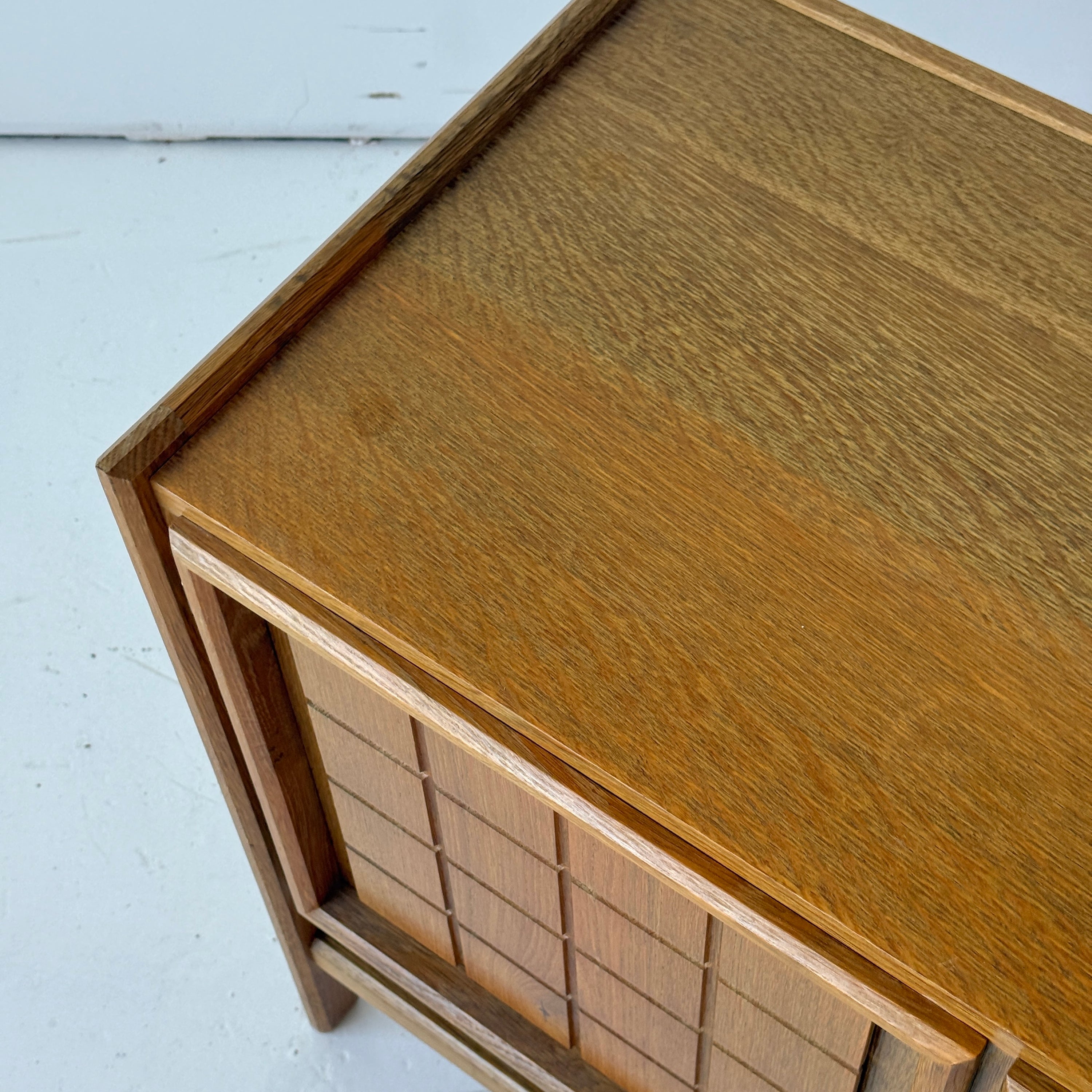 Danish Brutalist Two Tone Side Cabinet