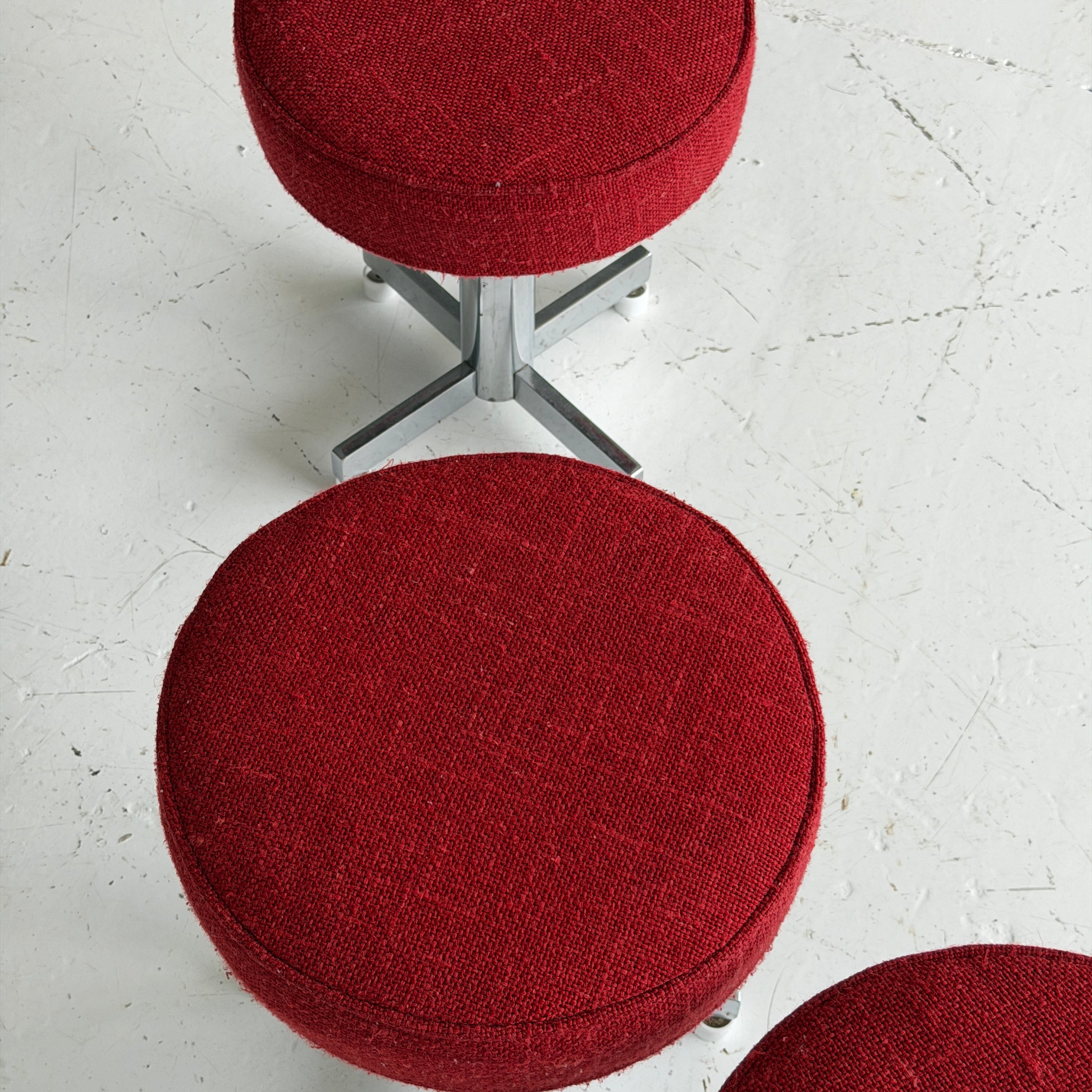 Upholstered Swivel Stools by Thonet