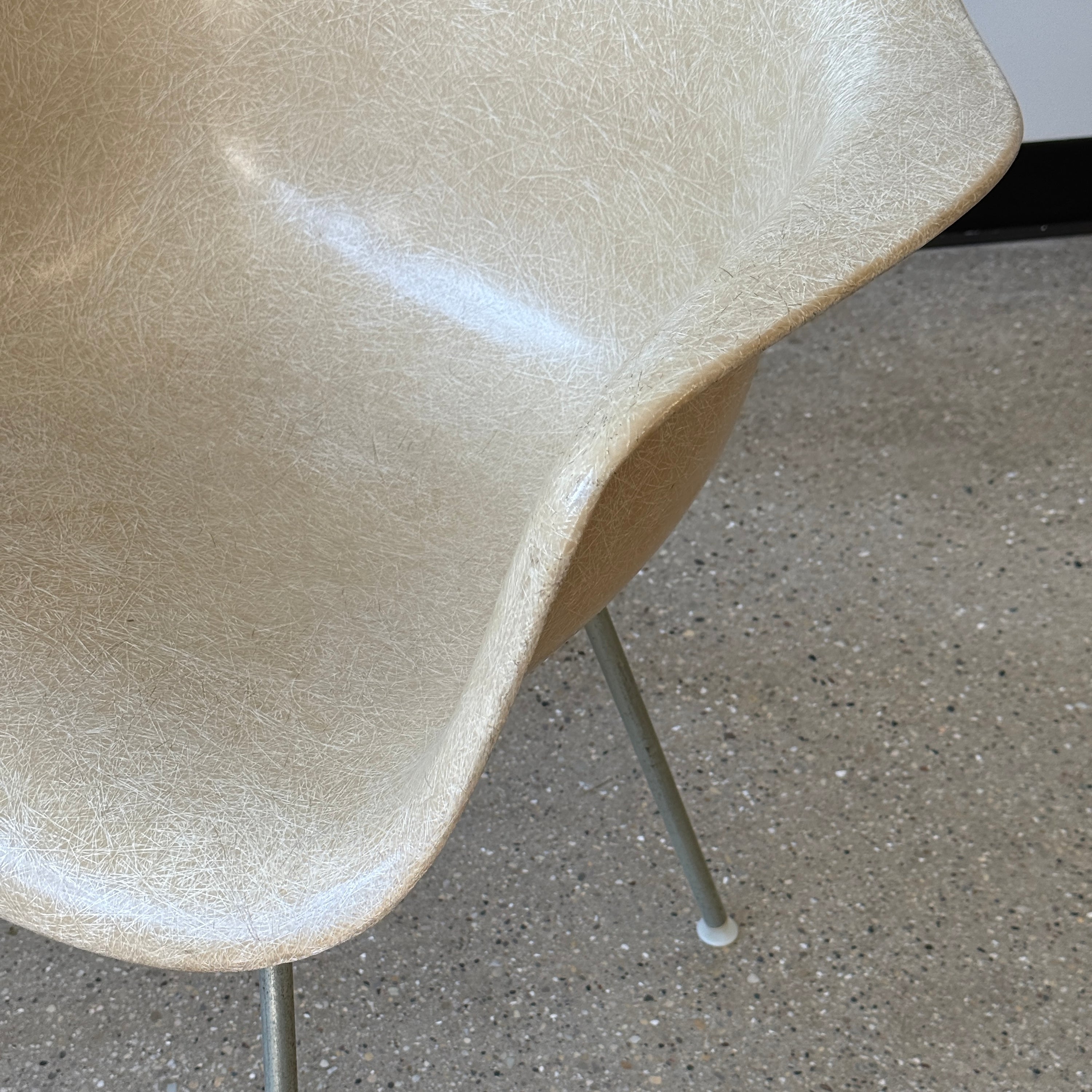 Parchment Fiberglass Shell Chair by Charles + Ray Eames for Herman Miller