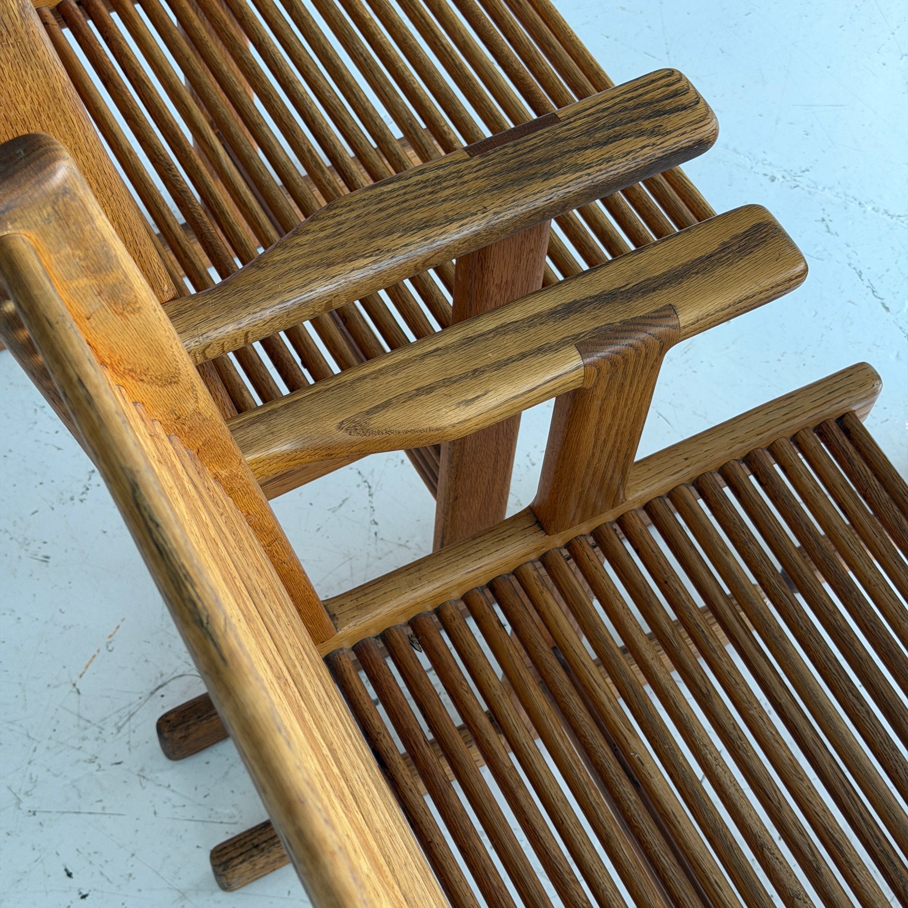 Highback Spindle Dowel Oak Dining Chairs by Stephen Hynson