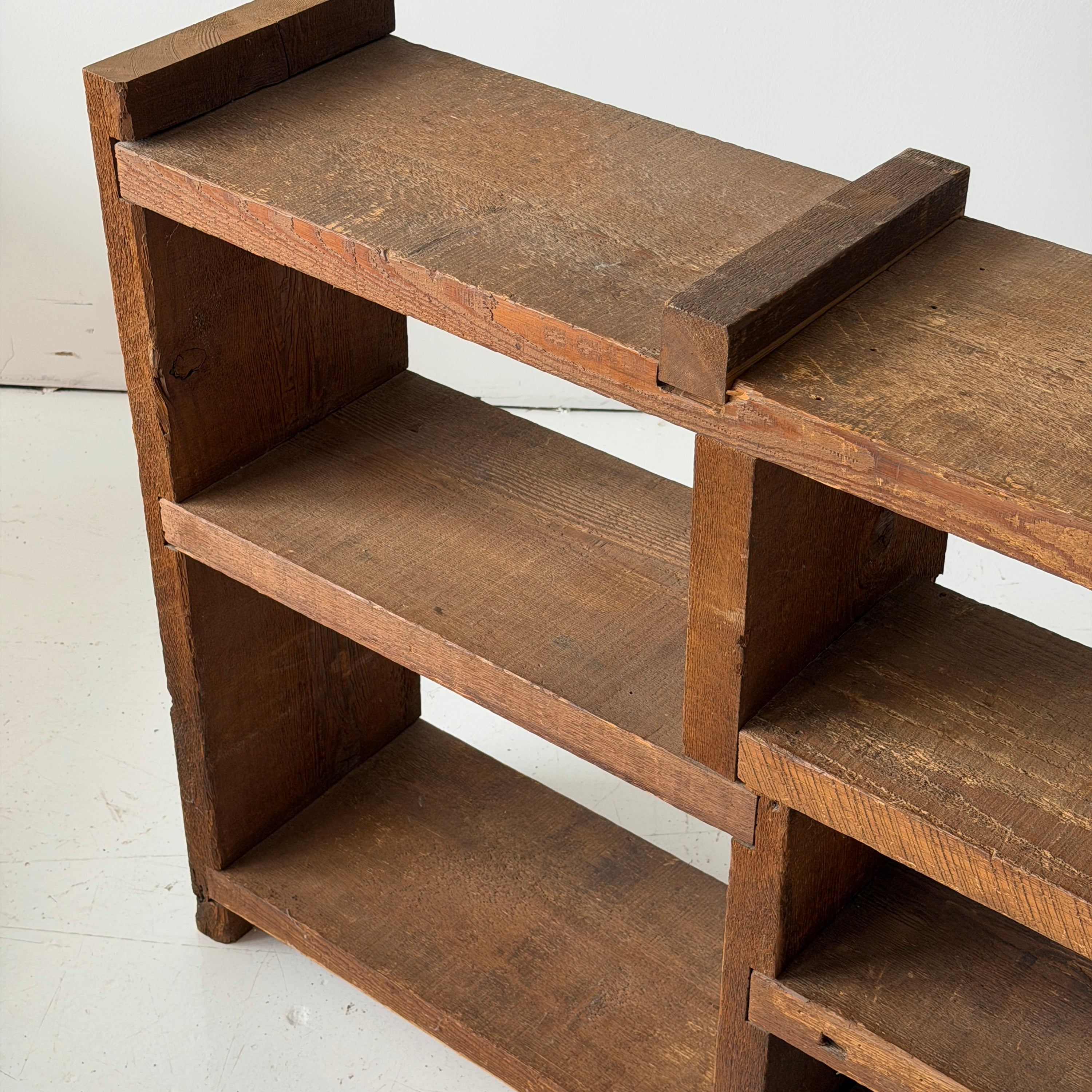 Primitive Wood Bookshelf/Credenza