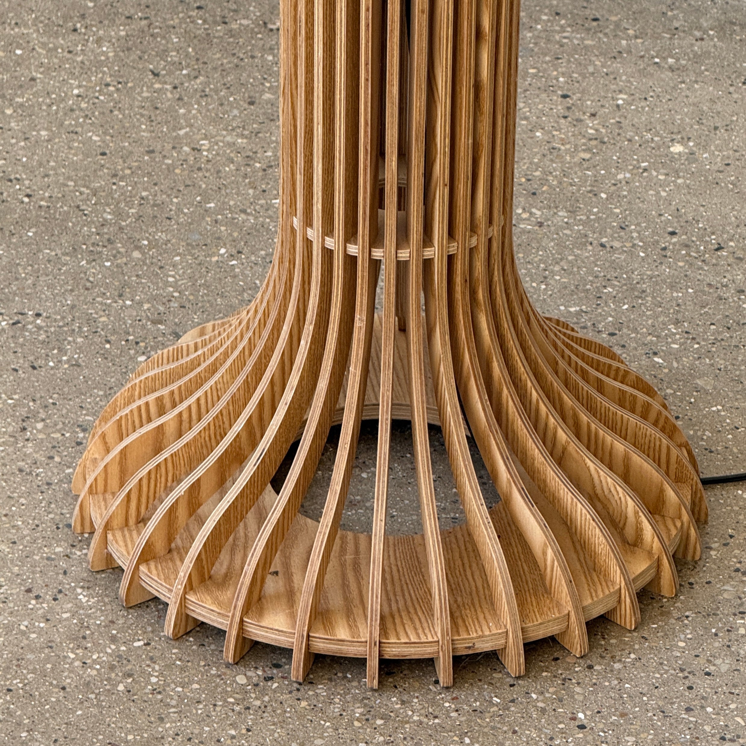 Biomorphic Wooden Floor Lamp