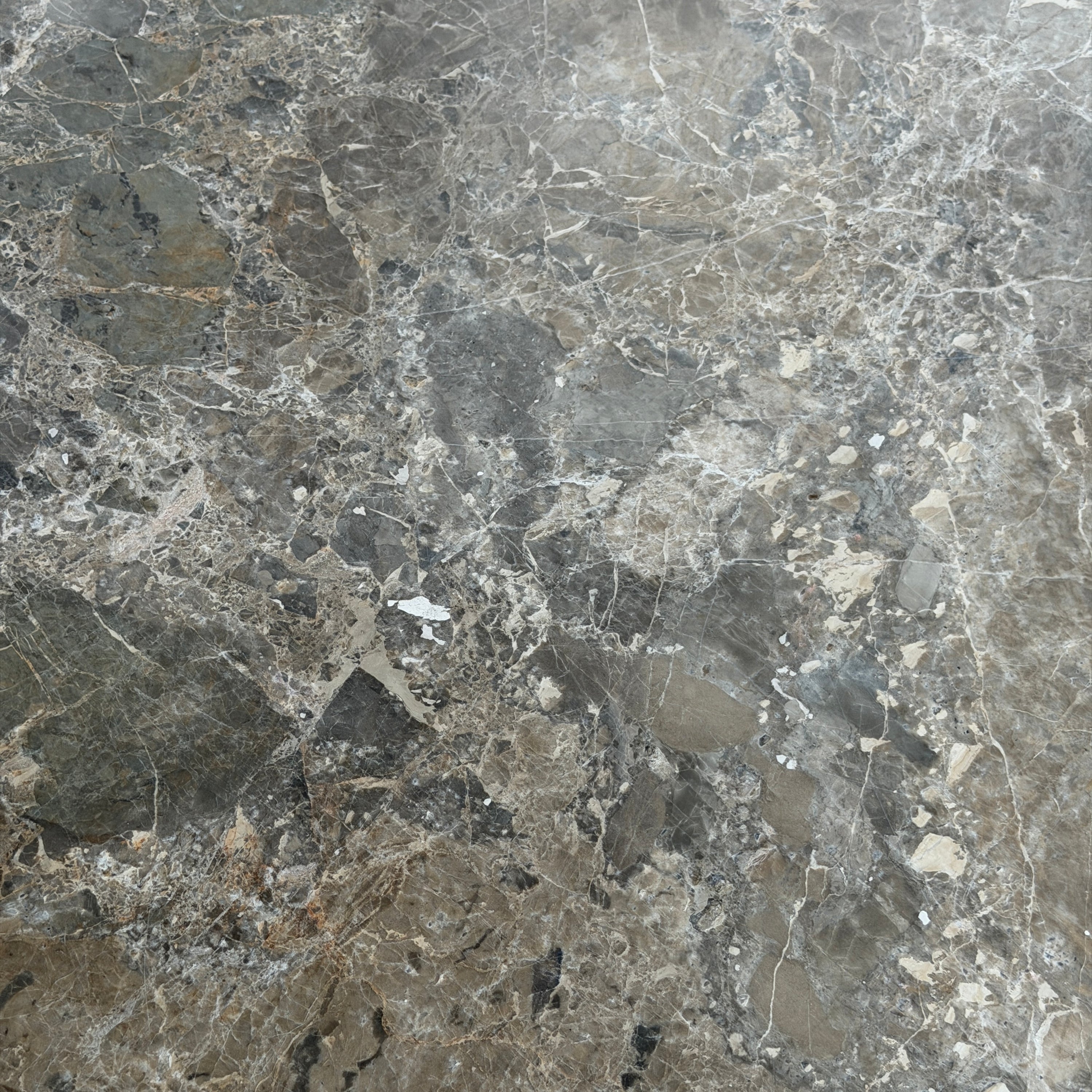 Chrome/Marble Square Dining Table