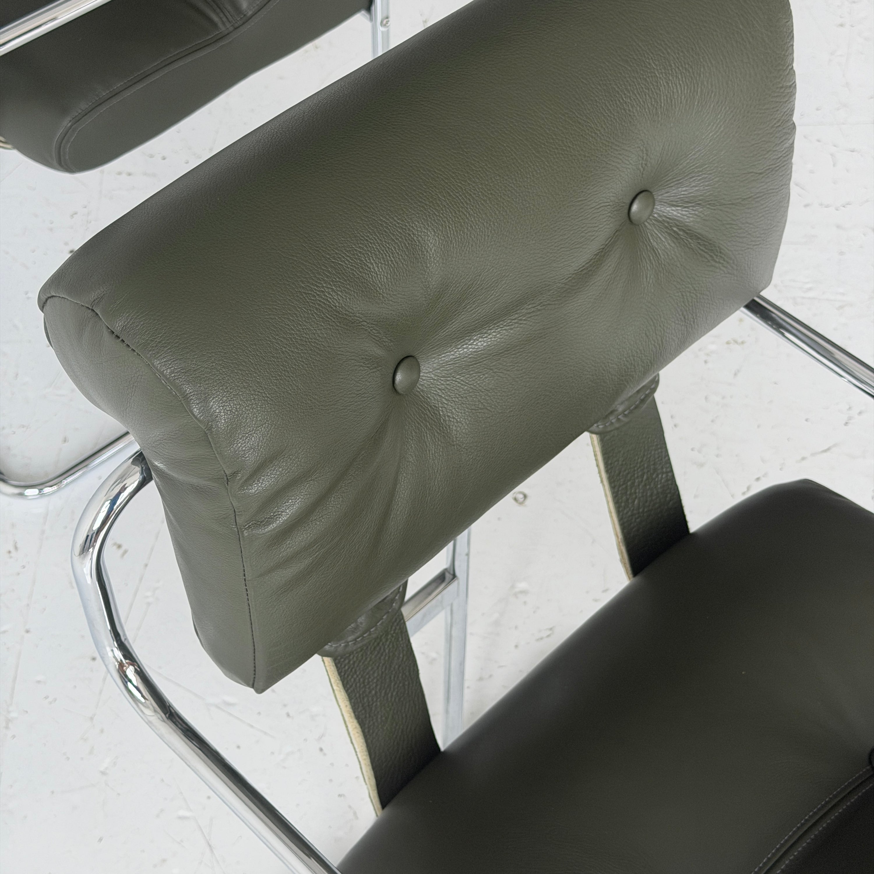 Tucroma Leather Dining Chairs by Guido Faleschini for i4 Mariani
