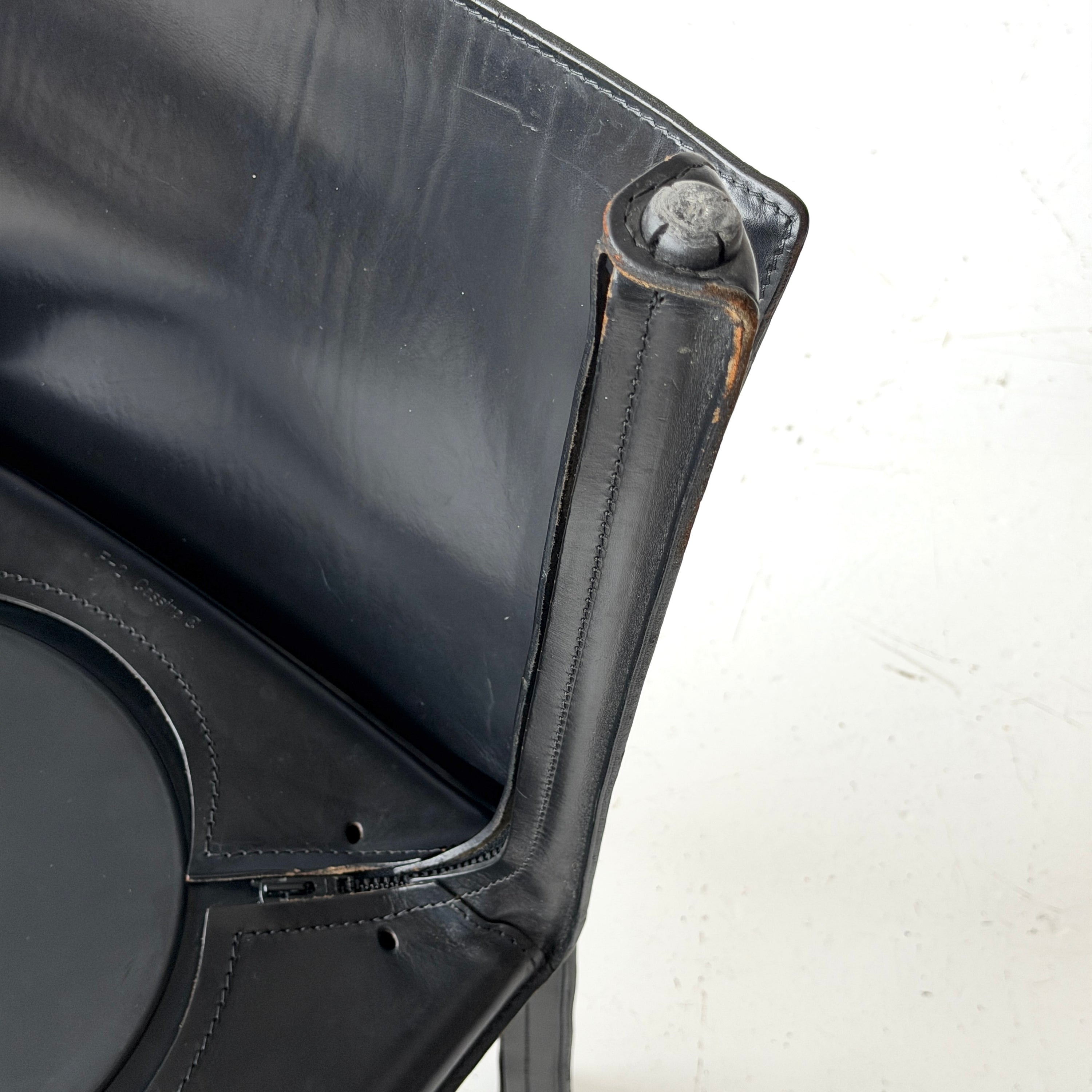 Leather Cab Chairs by Mario Bellini for Cassina