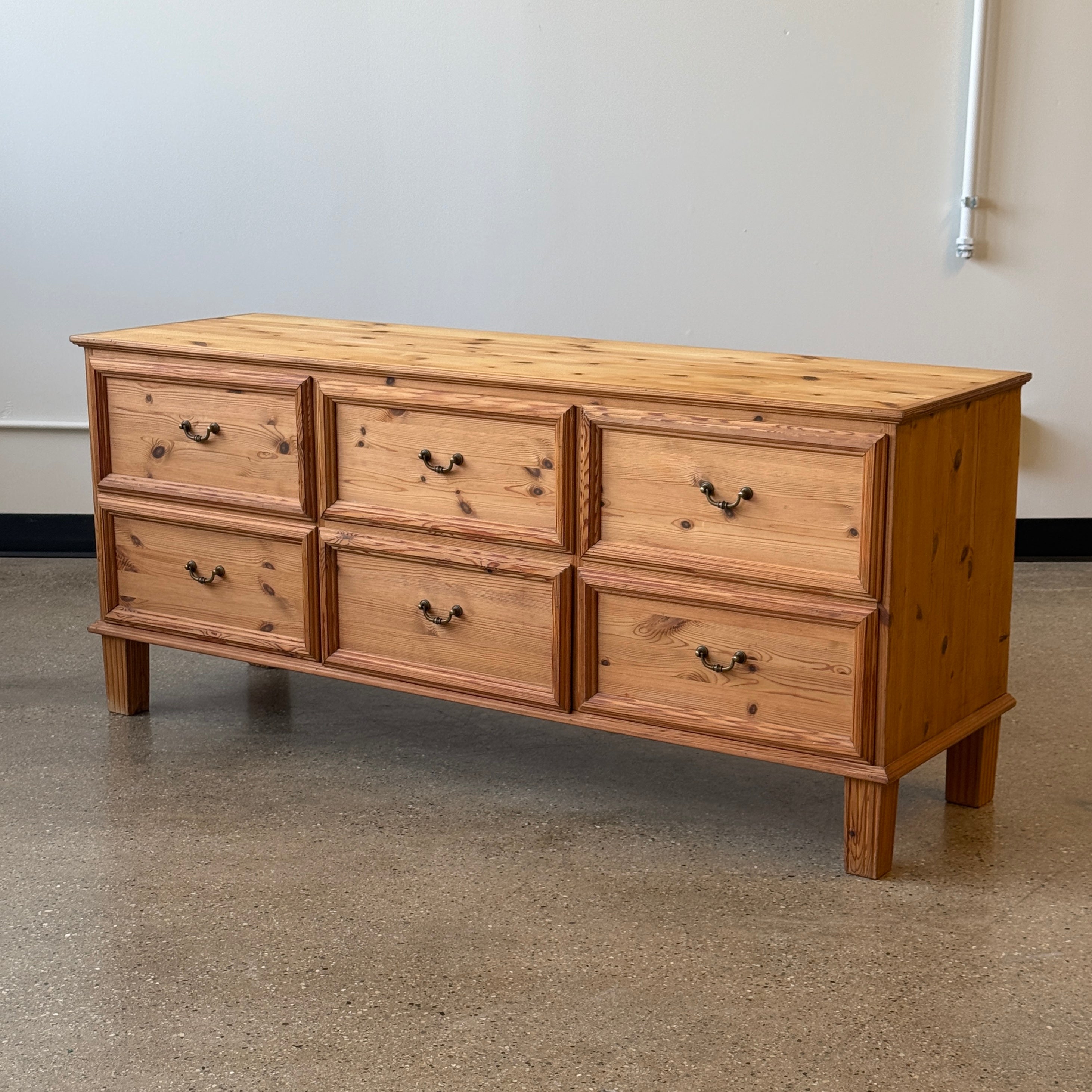 Swedish Pine Brutalist Dresser