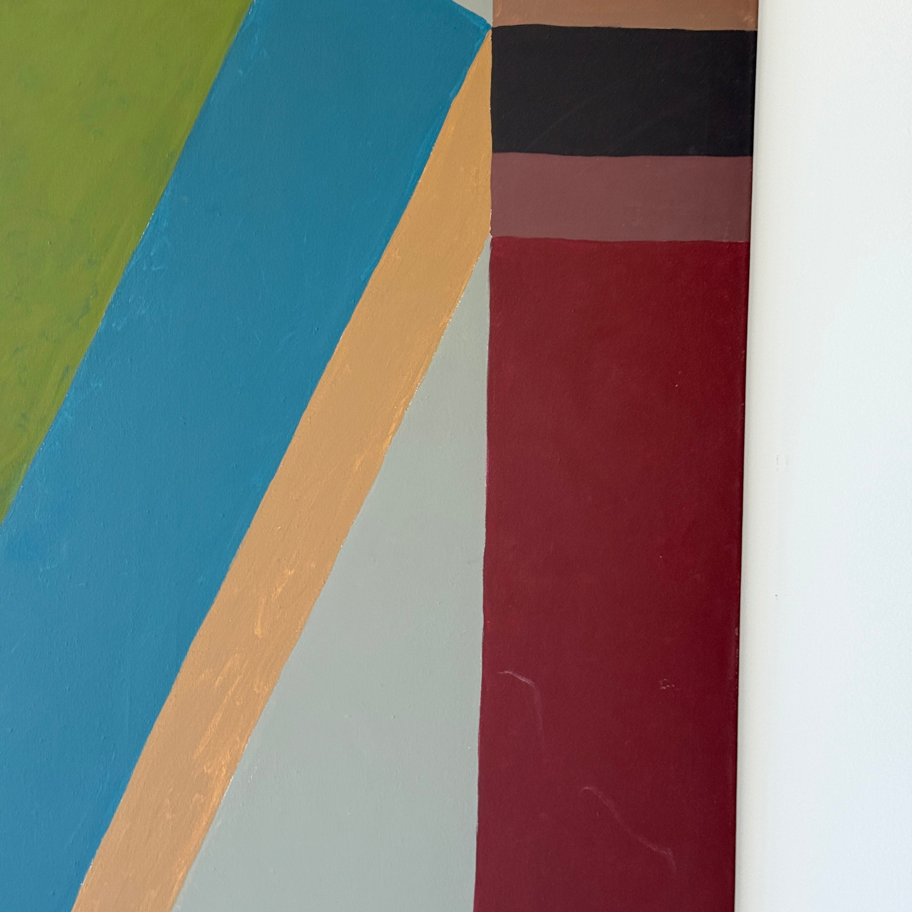 Modernist Abstract Large Scale Acrylic on Canvas Signed