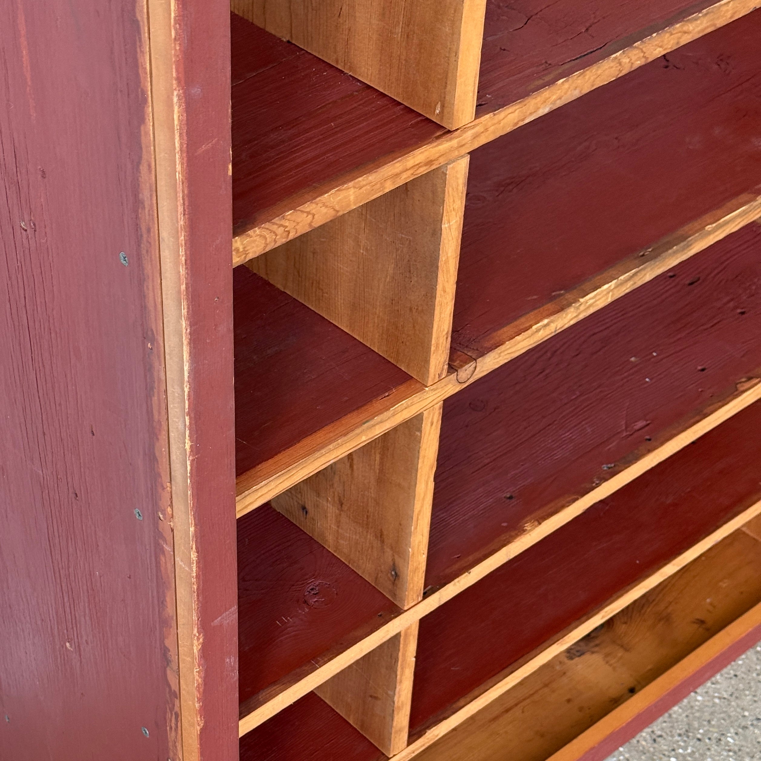 Painted Primitive Pine Bookshelf