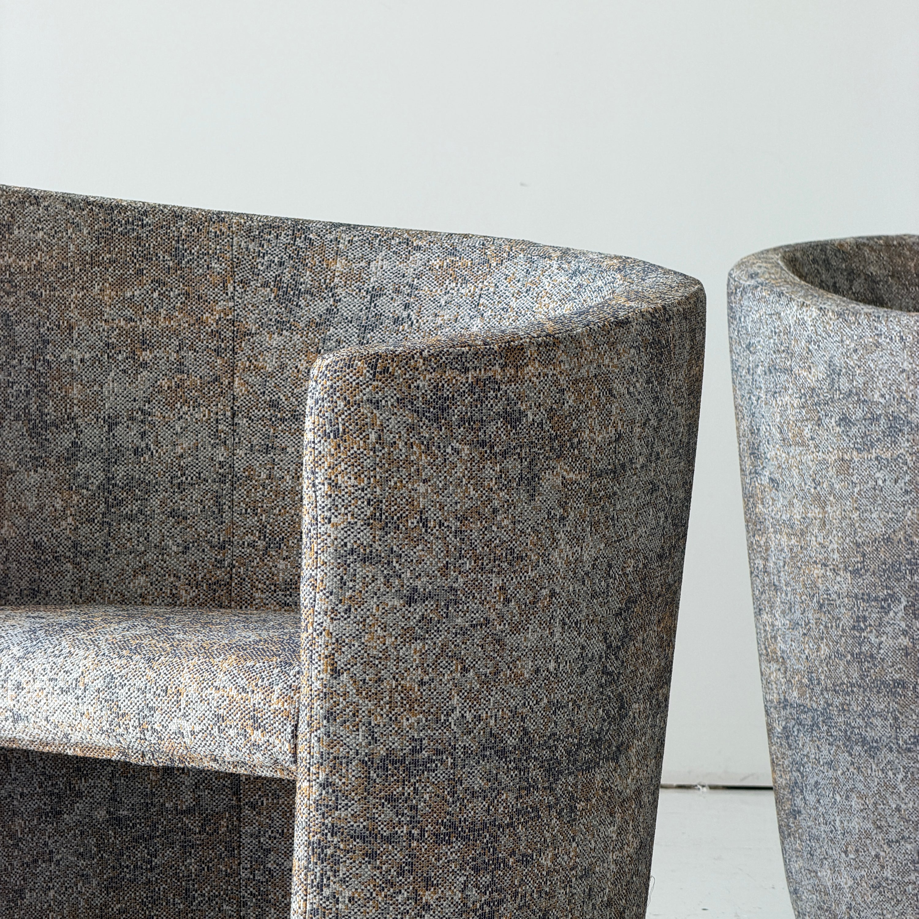 Asymmetrical Club Chairs by Wittman
